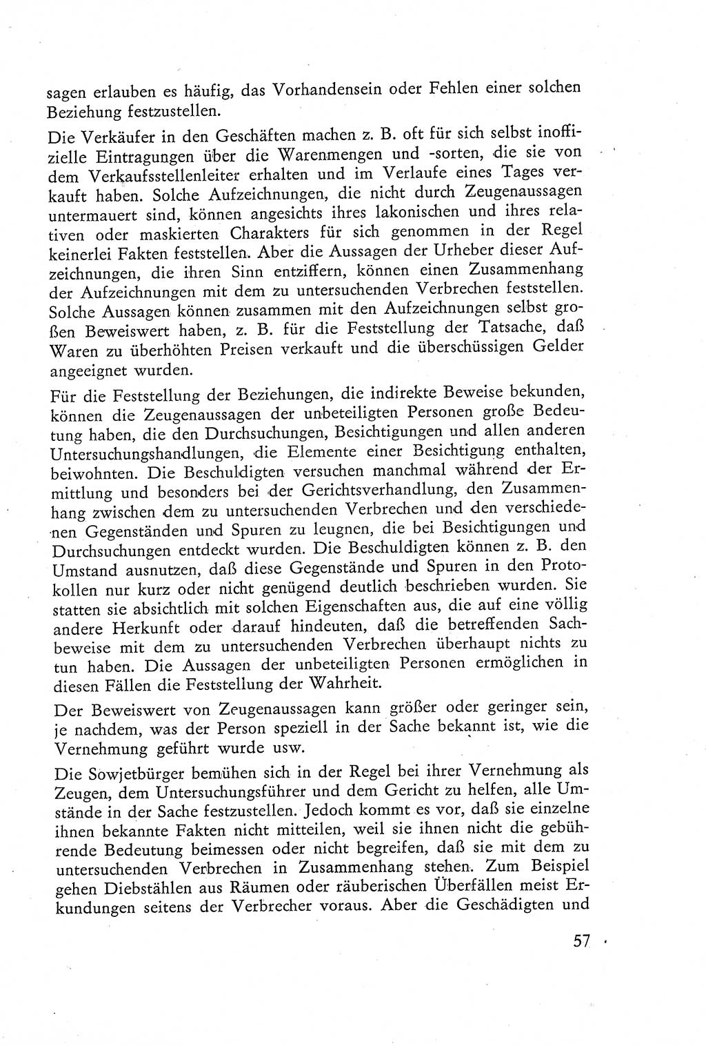 Die Vernehmung [Deutsche Demokratische Republik (DDR)] 1960, Seite 57 (Vern. DDR 1960, S. 57)