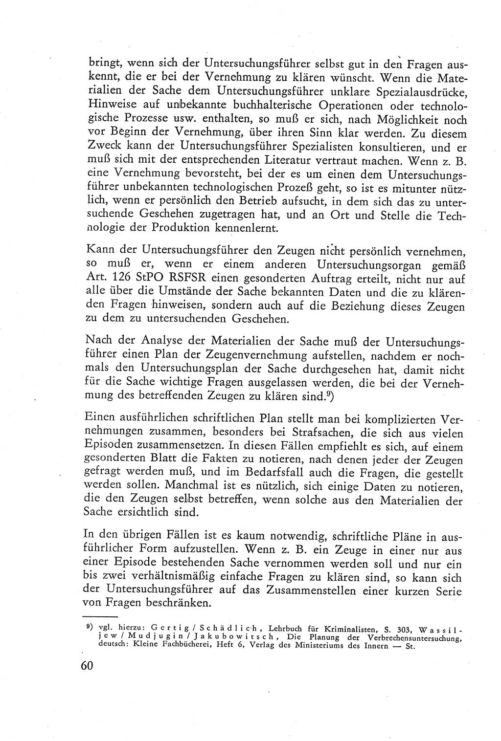 Die Vernehmung [Deutsche Demokratische Republik (DDR)] 1960, Seite 60 (Vern. DDR 1960, S. 60)