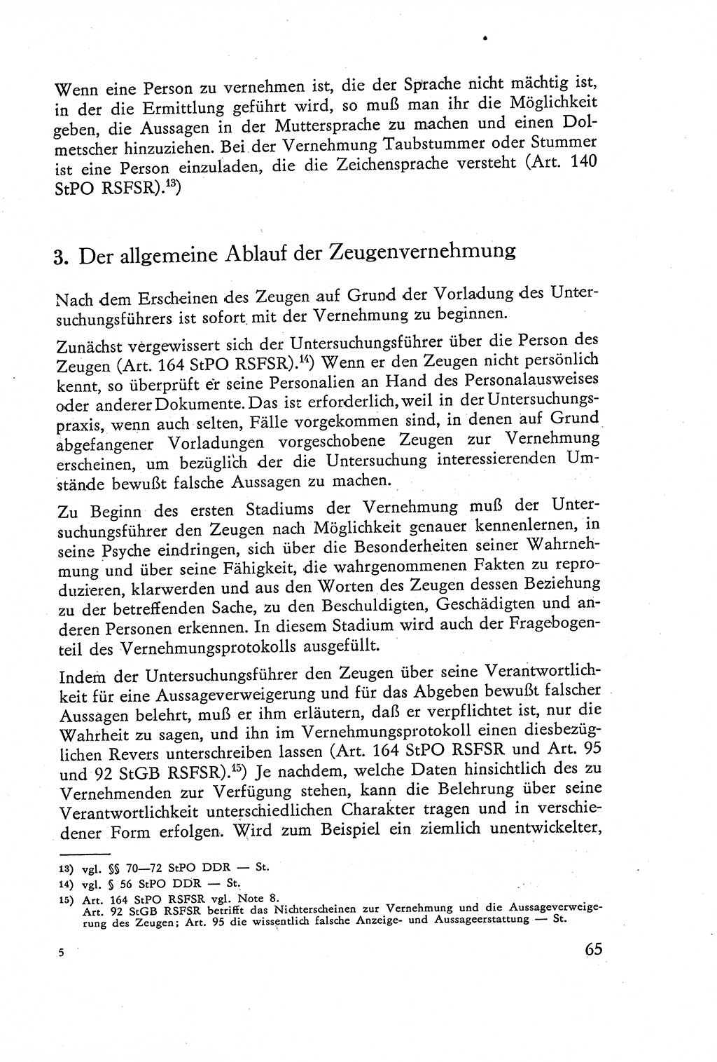 Die Vernehmung [Deutsche Demokratische Republik (DDR)] 1960, Seite 65 (Vern. DDR 1960, S. 65)