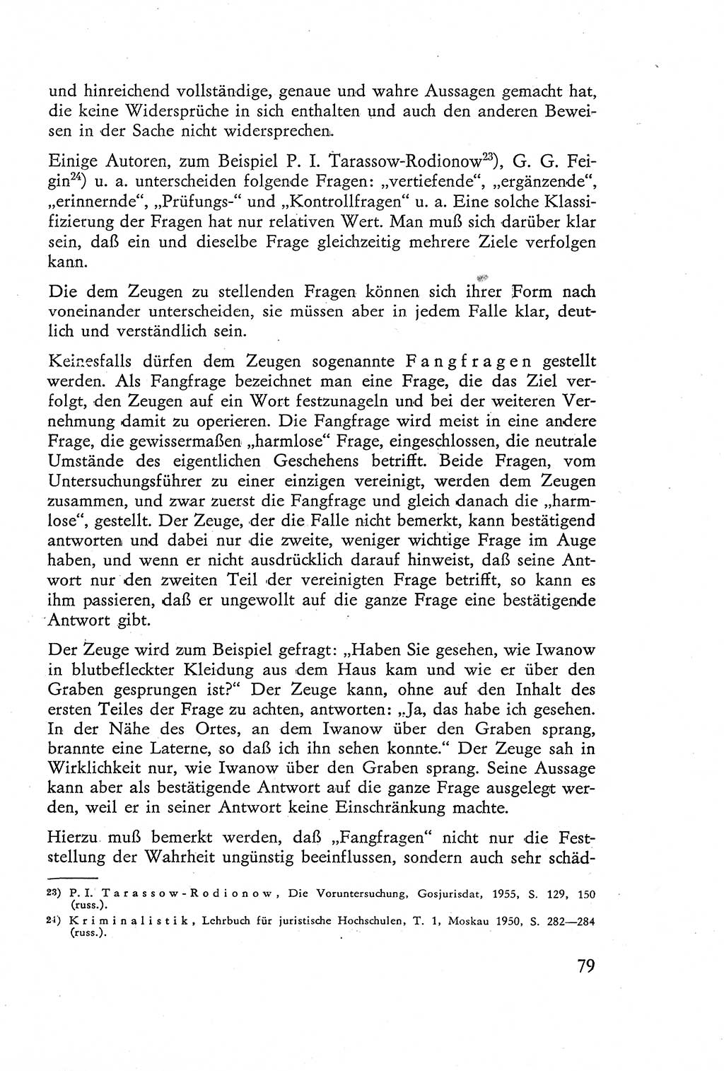 Die Vernehmung [Deutsche Demokratische Republik (DDR)] 1960, Seite 79 (Vern. DDR 1960, S. 79)