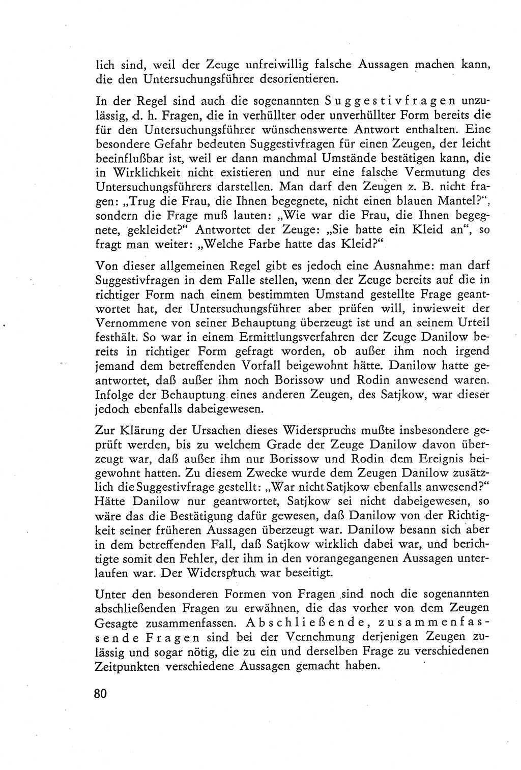 Die Vernehmung [Deutsche Demokratische Republik (DDR)] 1960, Seite 80 (Vern. DDR 1960, S. 80)