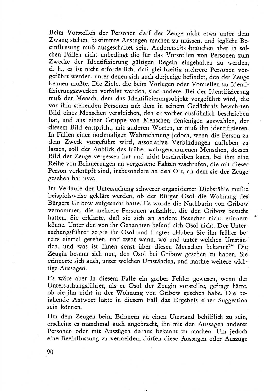 Die Vernehmung [Deutsche Demokratische Republik (DDR)] 1960, Seite 90 (Vern. DDR 1960, S. 90)
