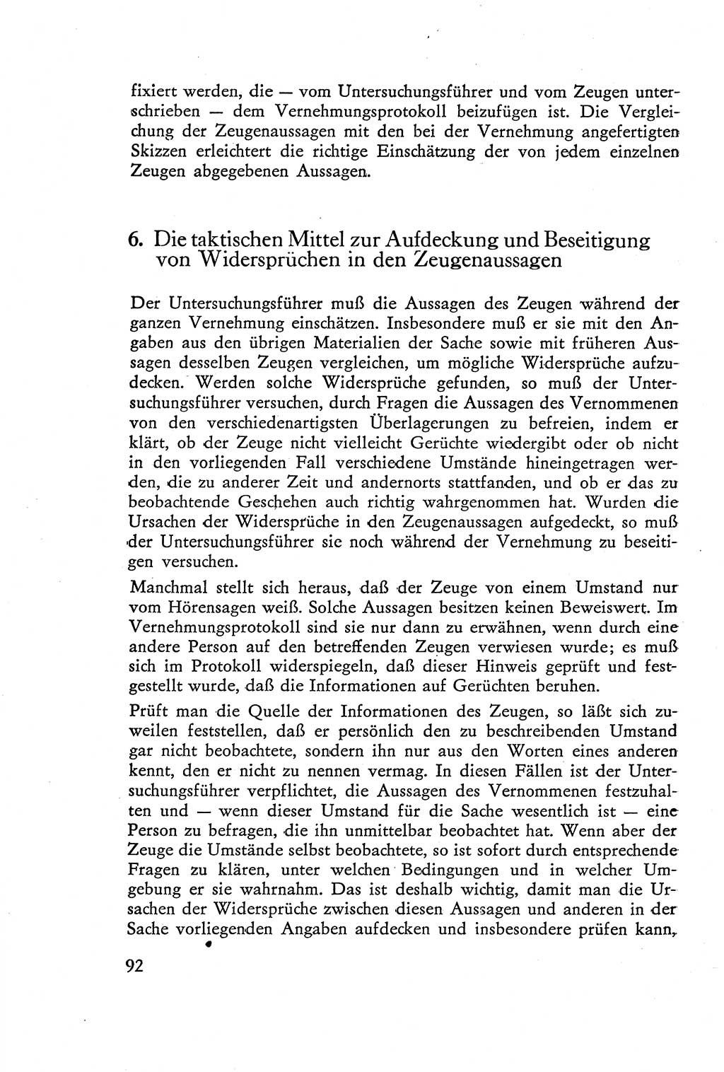 Die Vernehmung [Deutsche Demokratische Republik (DDR)] 1960, Seite 92 (Vern. DDR 1960, S. 92)