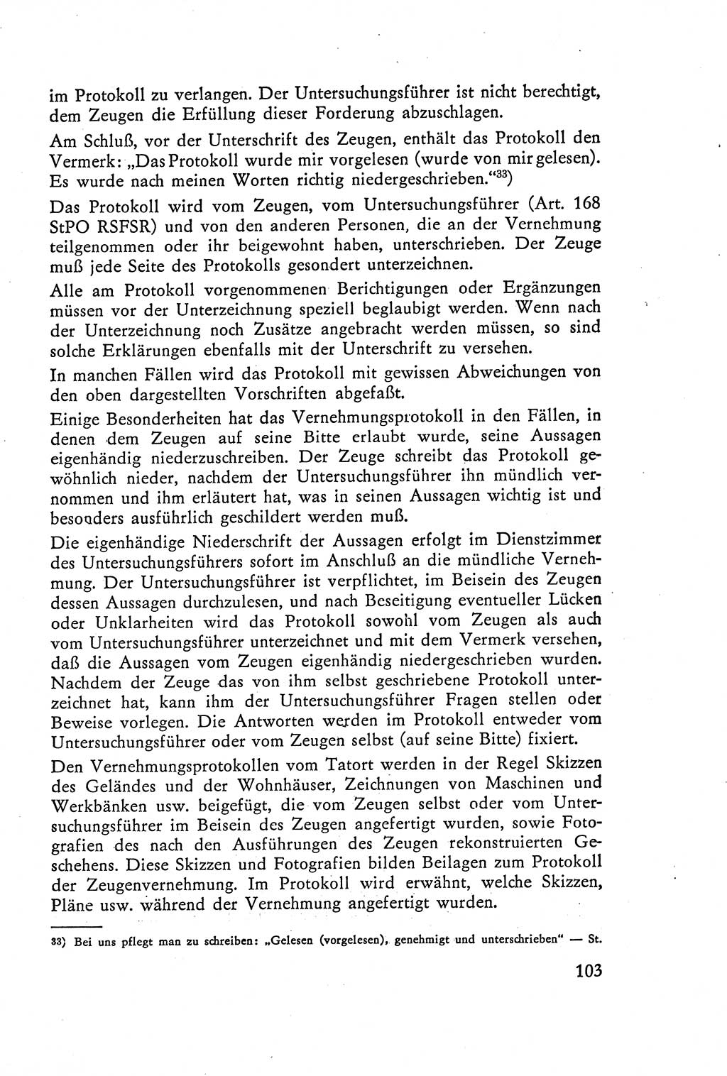Die Vernehmung [Deutsche Demokratische Republik (DDR)] 1960, Seite 103 (Vern. DDR 1960, S. 103)