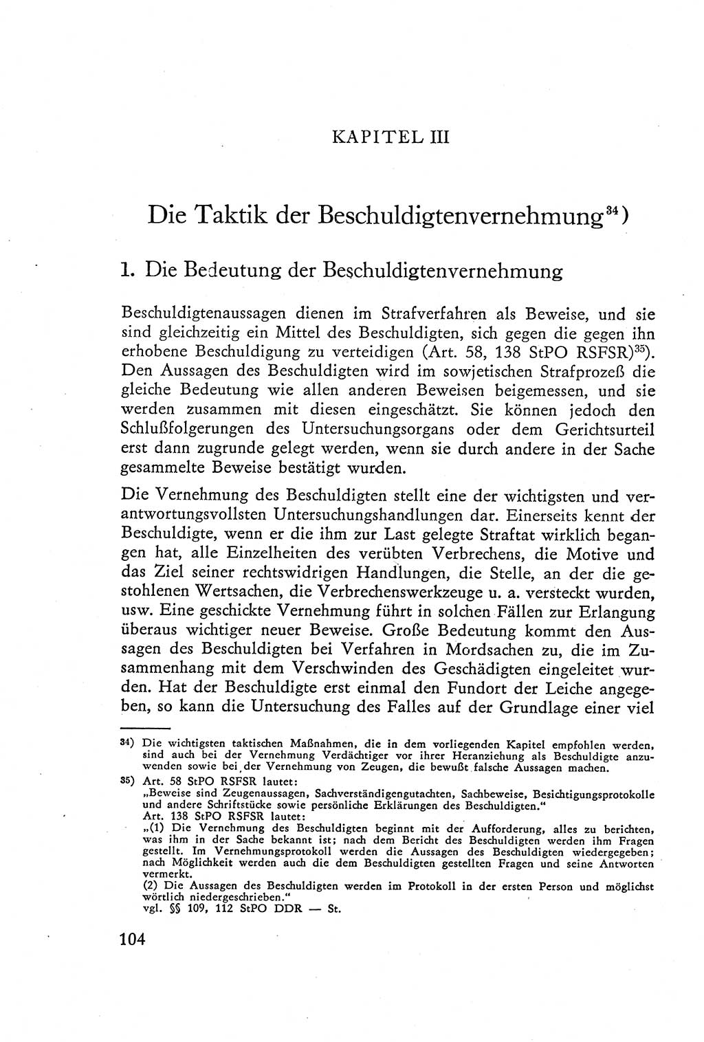 Die Vernehmung [Deutsche Demokratische Republik (DDR)] 1960, Seite 104 (Vern. DDR 1960, S. 104)