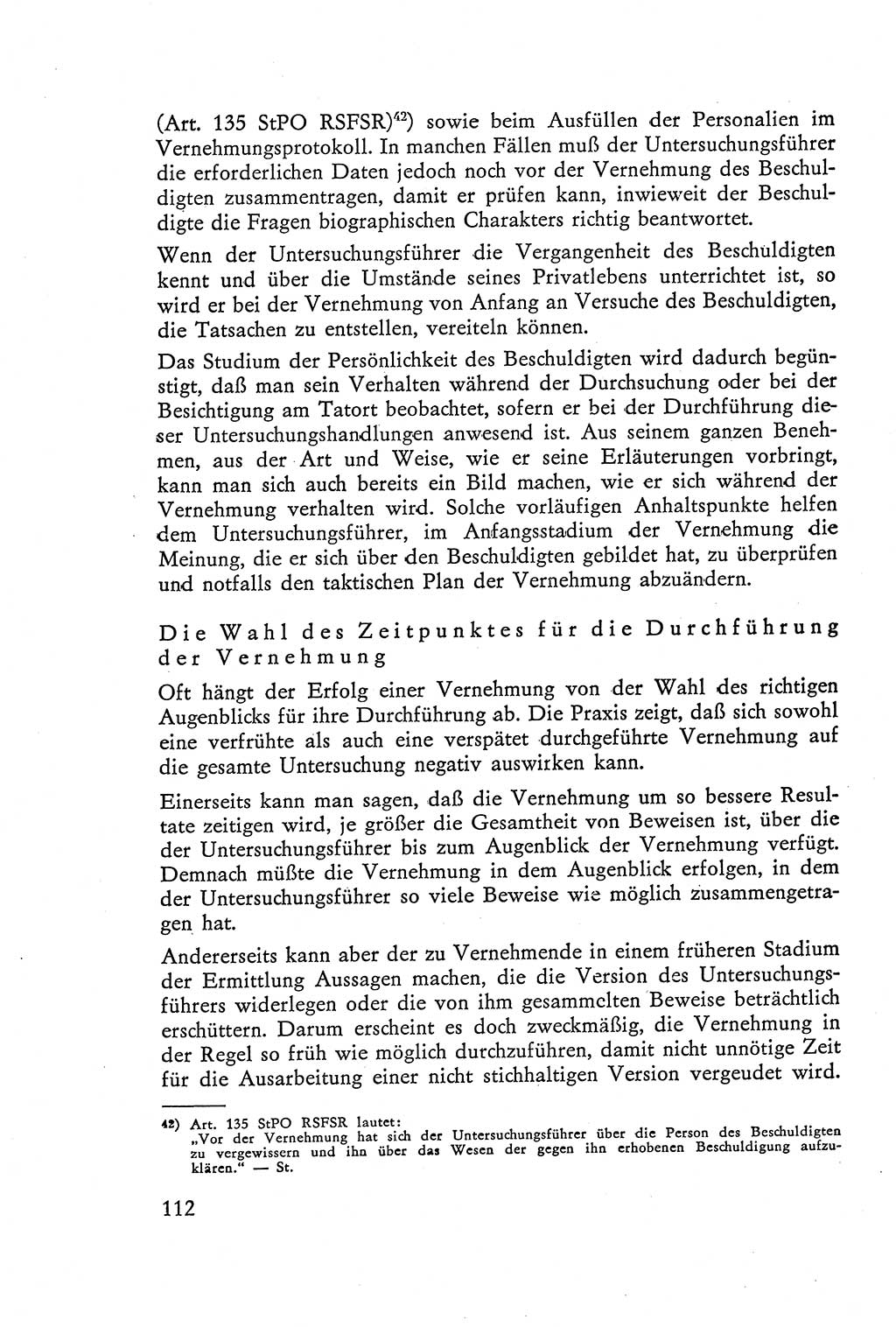 Die Vernehmung [Deutsche Demokratische Republik (DDR)] 1960, Seite 112 (Vern. DDR 1960, S. 112)