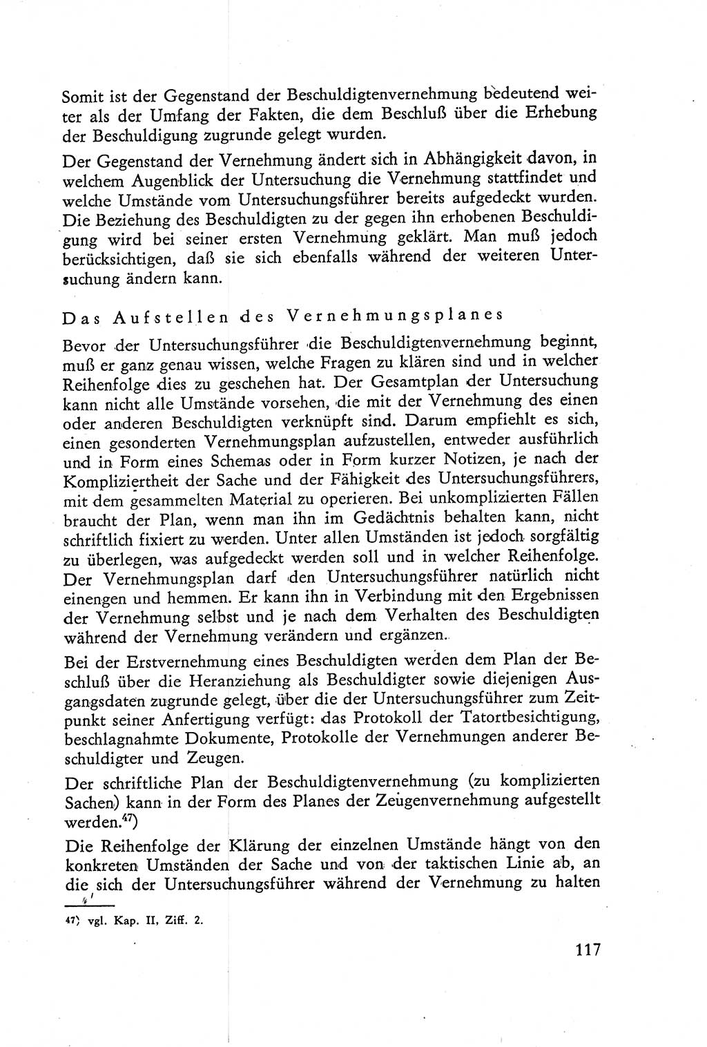 Die Vernehmung [Deutsche Demokratische Republik (DDR)] 1960, Seite 117 (Vern. DDR 1960, S. 117)