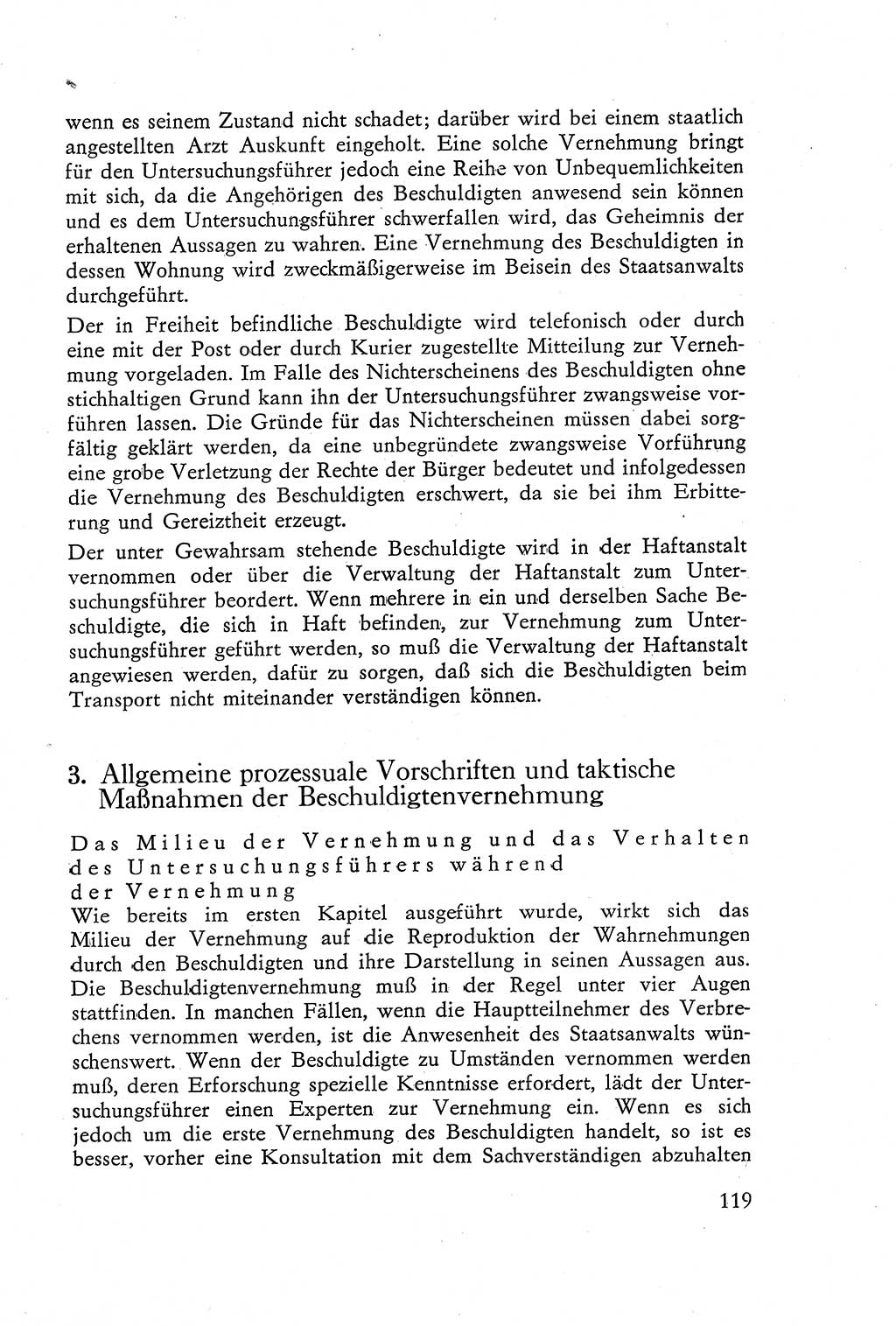 Die Vernehmung [Deutsche Demokratische Republik (DDR)] 1960, Seite 119 (Vern. DDR 1960, S. 119)