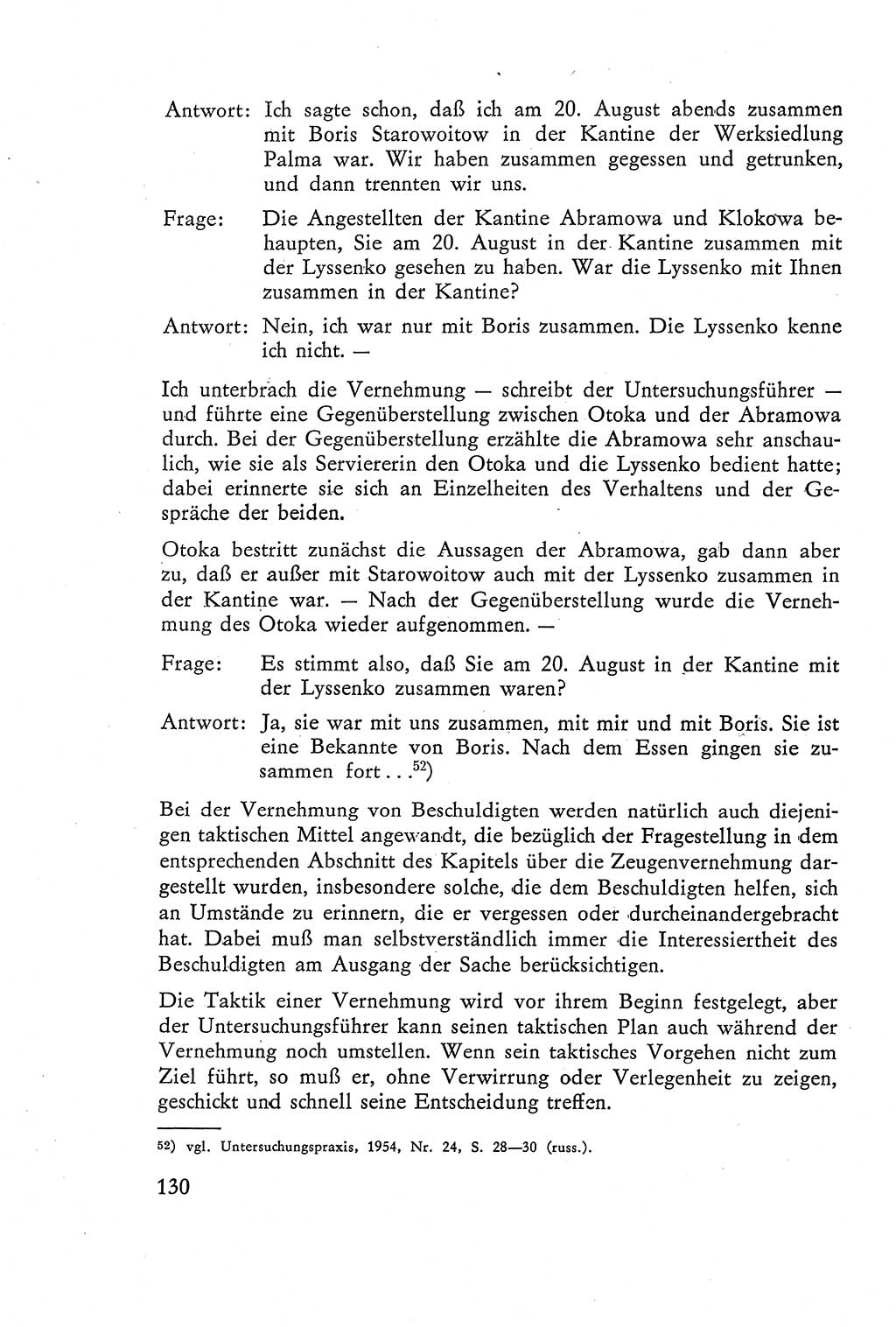 Die Vernehmung [Deutsche Demokratische Republik (DDR)] 1960, Seite 130 (Vern. DDR 1960, S. 130)