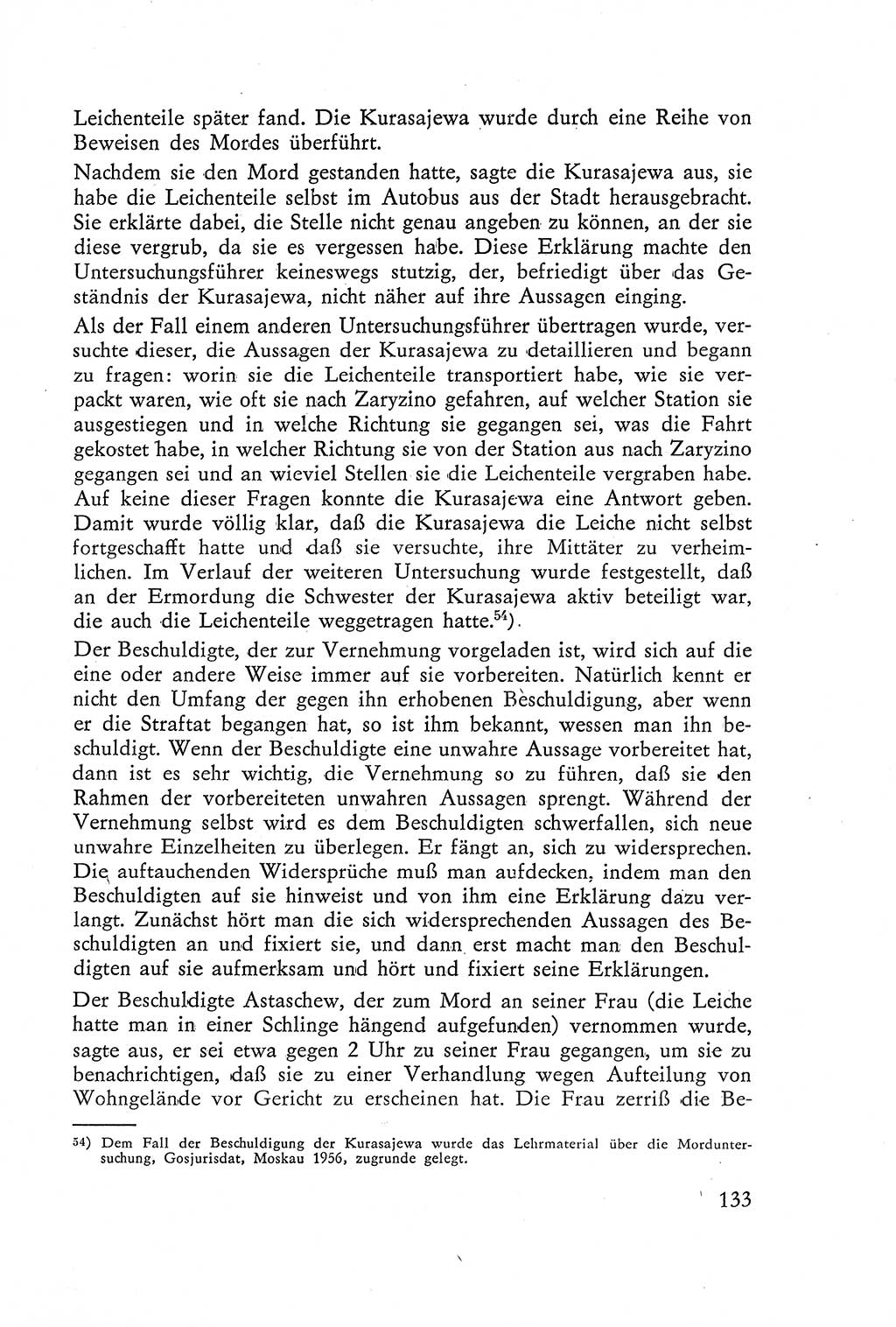 Die Vernehmung [Deutsche Demokratische Republik (DDR)] 1960, Seite 133 (Vern. DDR 1960, S. 133)