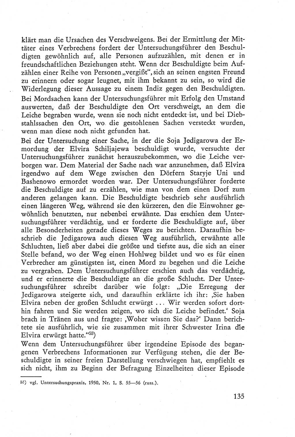 Die Vernehmung [Deutsche Demokratische Republik (DDR)] 1960, Seite 135 (Vern. DDR 1960, S. 135)