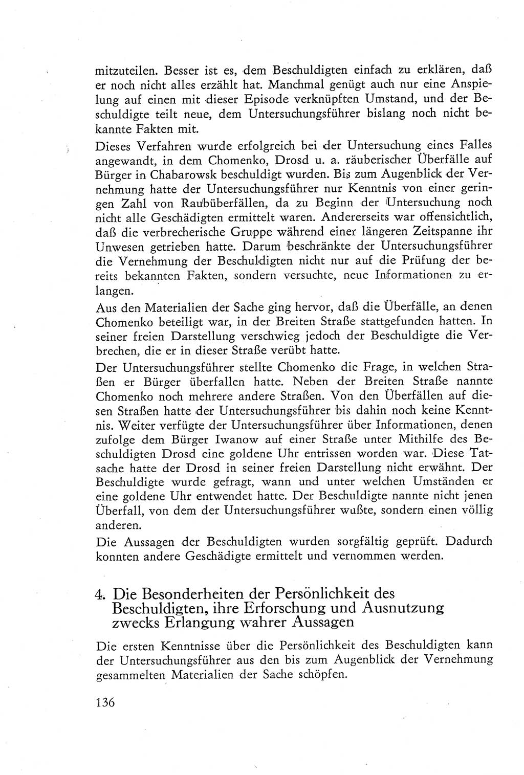 Die Vernehmung [Deutsche Demokratische Republik (DDR)] 1960, Seite 136 (Vern. DDR 1960, S. 136)