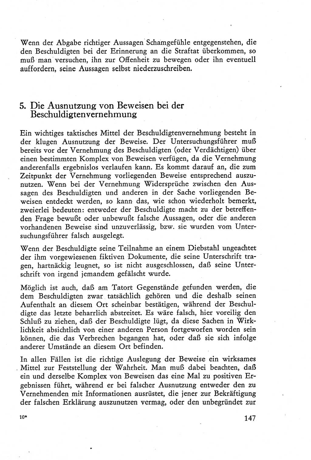 Die Vernehmung [Deutsche Demokratische Republik (DDR)] 1960, Seite 147 (Vern. DDR 1960, S. 147)