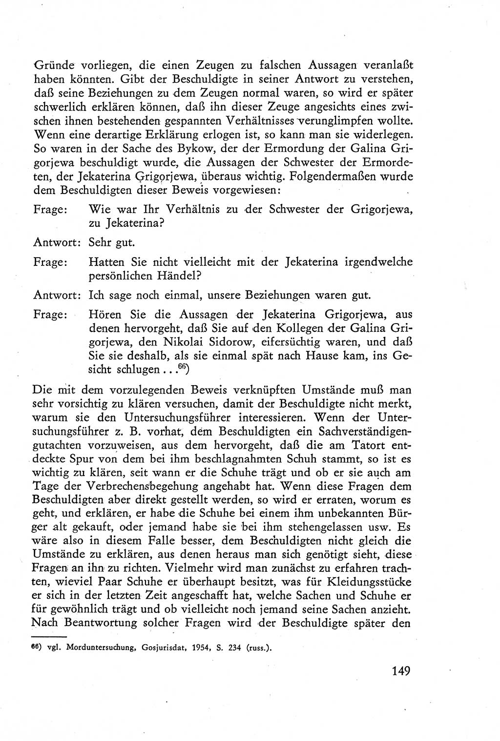 Die Vernehmung [Deutsche Demokratische Republik (DDR)] 1960, Seite 149 (Vern. DDR 1960, S. 149)