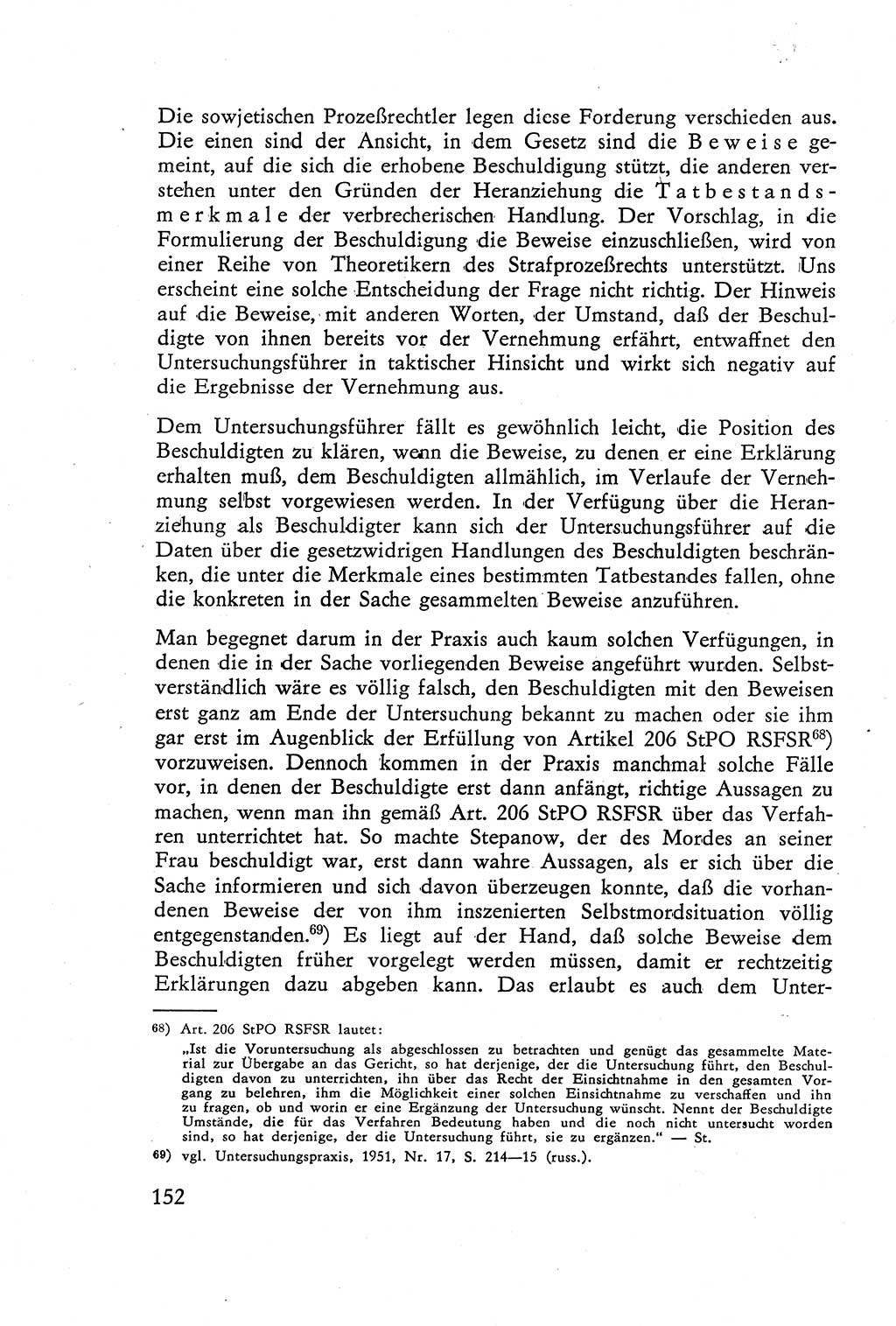 Die Vernehmung [Deutsche Demokratische Republik (DDR)] 1960, Seite 152 (Vern. DDR 1960, S. 152)