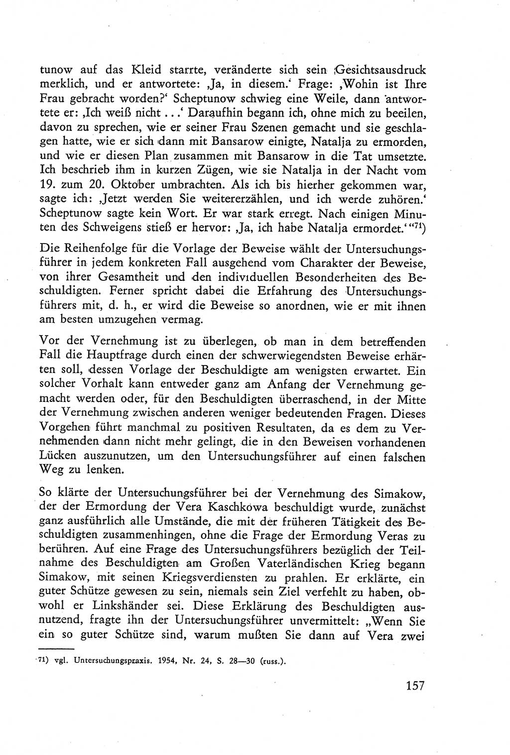 Die Vernehmung [Deutsche Demokratische Republik (DDR)] 1960, Seite 157 (Vern. DDR 1960, S. 157)