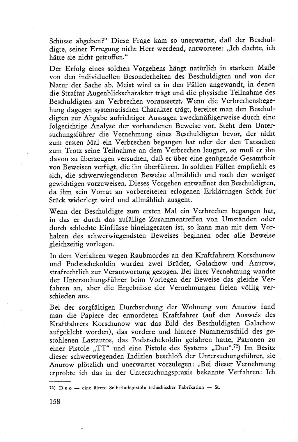 Die Vernehmung [Deutsche Demokratische Republik (DDR)] 1960, Seite 158 (Vern. DDR 1960, S. 158)