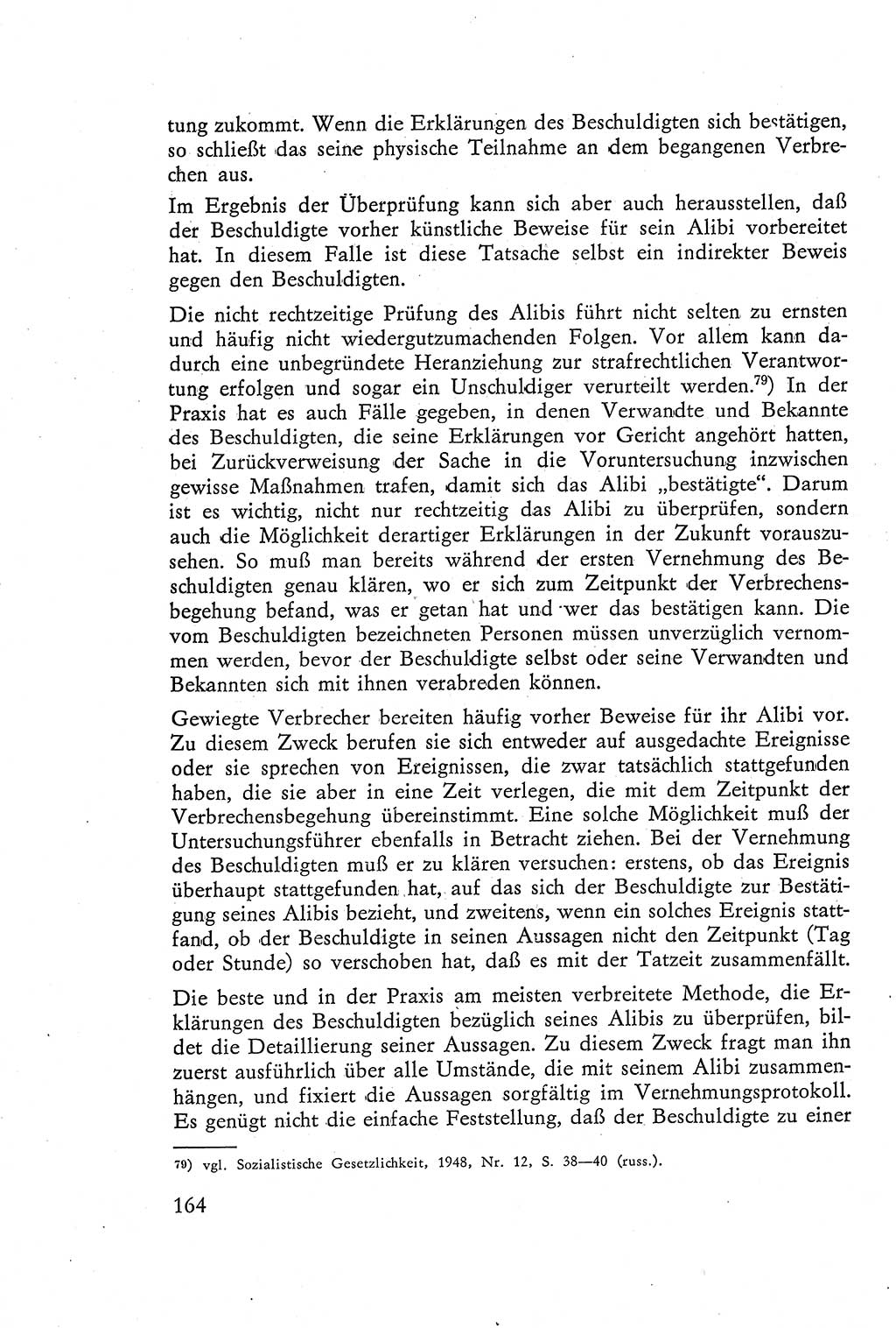 Die Vernehmung [Deutsche Demokratische Republik (DDR)] 1960, Seite 164 (Vern. DDR 1960, S. 164)