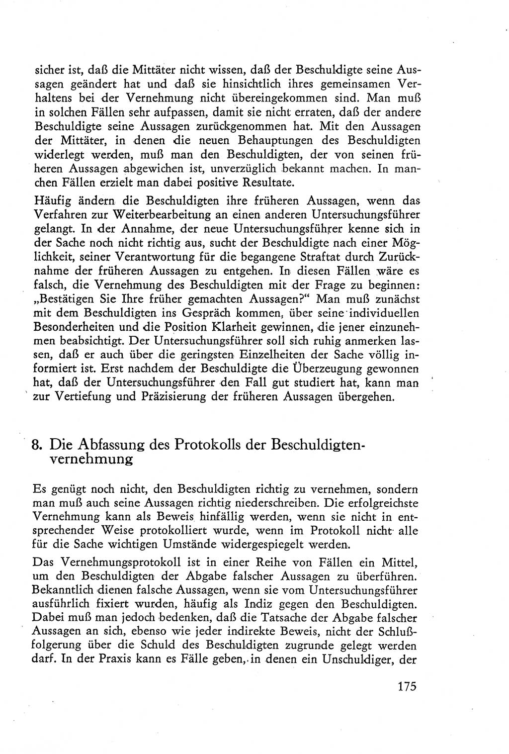 Die Vernehmung [Deutsche Demokratische Republik (DDR)] 1960, Seite 175 (Vern. DDR 1960, S. 175)
