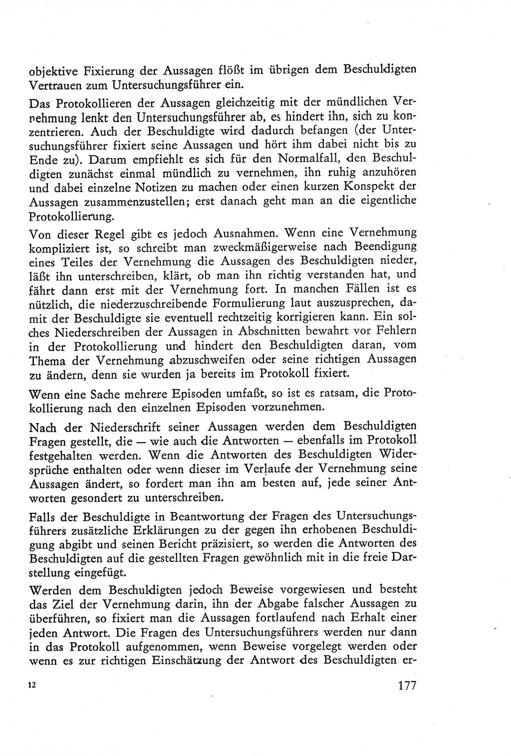 Die Vernehmung [Deutsche Demokratische Republik (DDR)] 1960, Seite 177 (Vern. DDR 1960, S. 177)