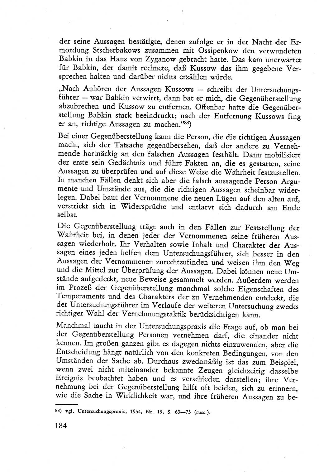 Die Vernehmung [Deutsche Demokratische Republik (DDR)] 1960, Seite 184 (Vern. DDR 1960, S. 184)