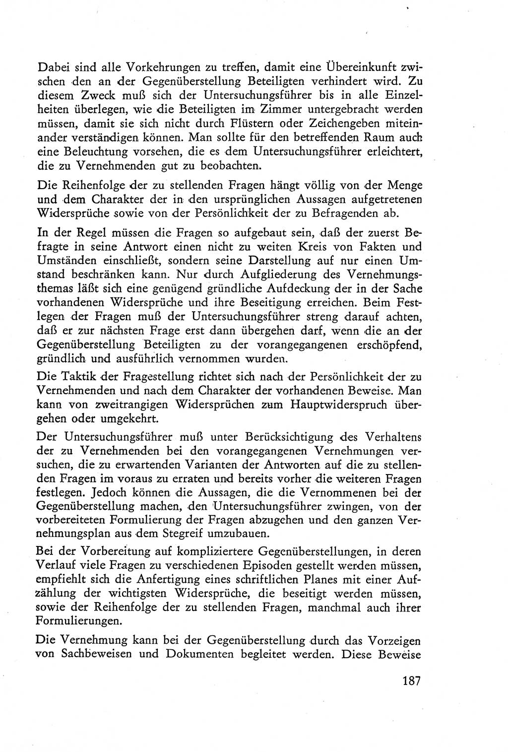 Die Vernehmung [Deutsche Demokratische Republik (DDR)] 1960, Seite 187 (Vern. DDR 1960, S. 187)