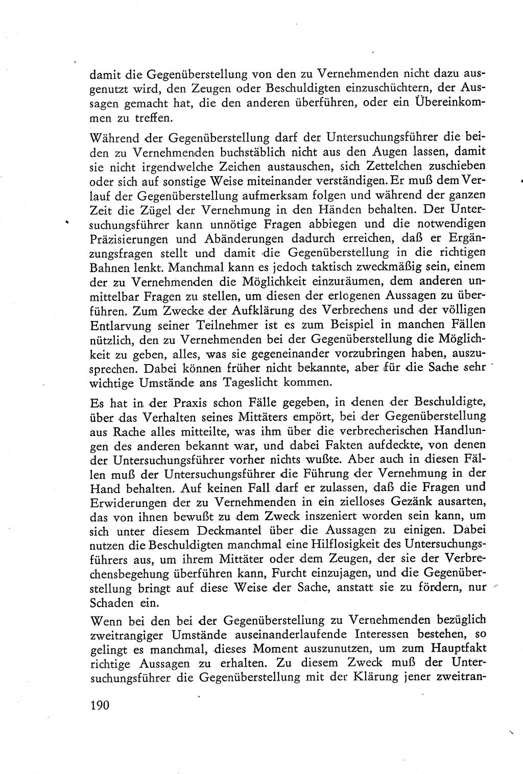 Die Vernehmung [Deutsche Demokratische Republik (DDR)] 1960, Seite 190 (Vern. DDR 1960, S. 190)