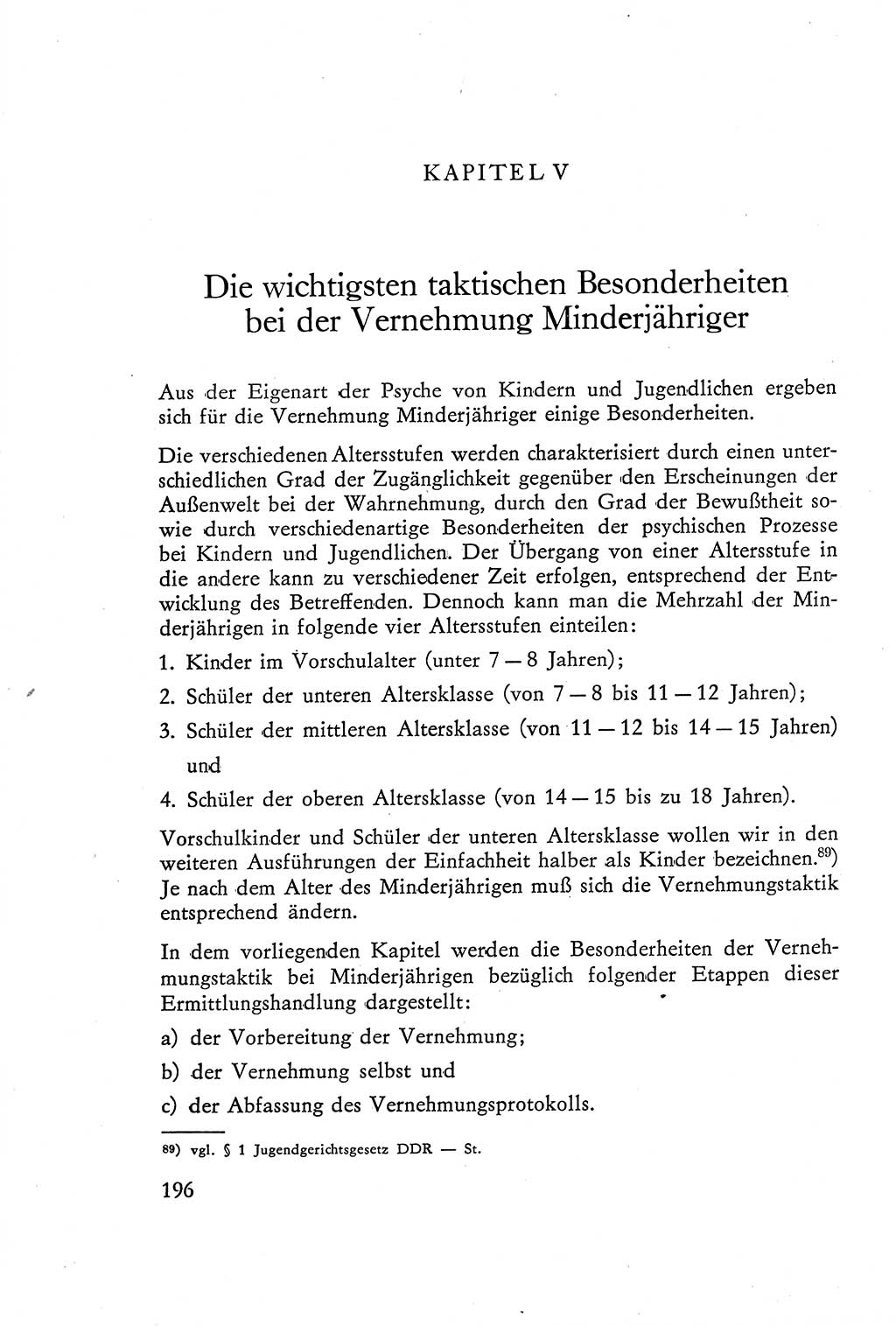 Die Vernehmung [Deutsche Demokratische Republik (DDR)] 1960, Seite 196 (Vern. DDR 1960, S. 196)