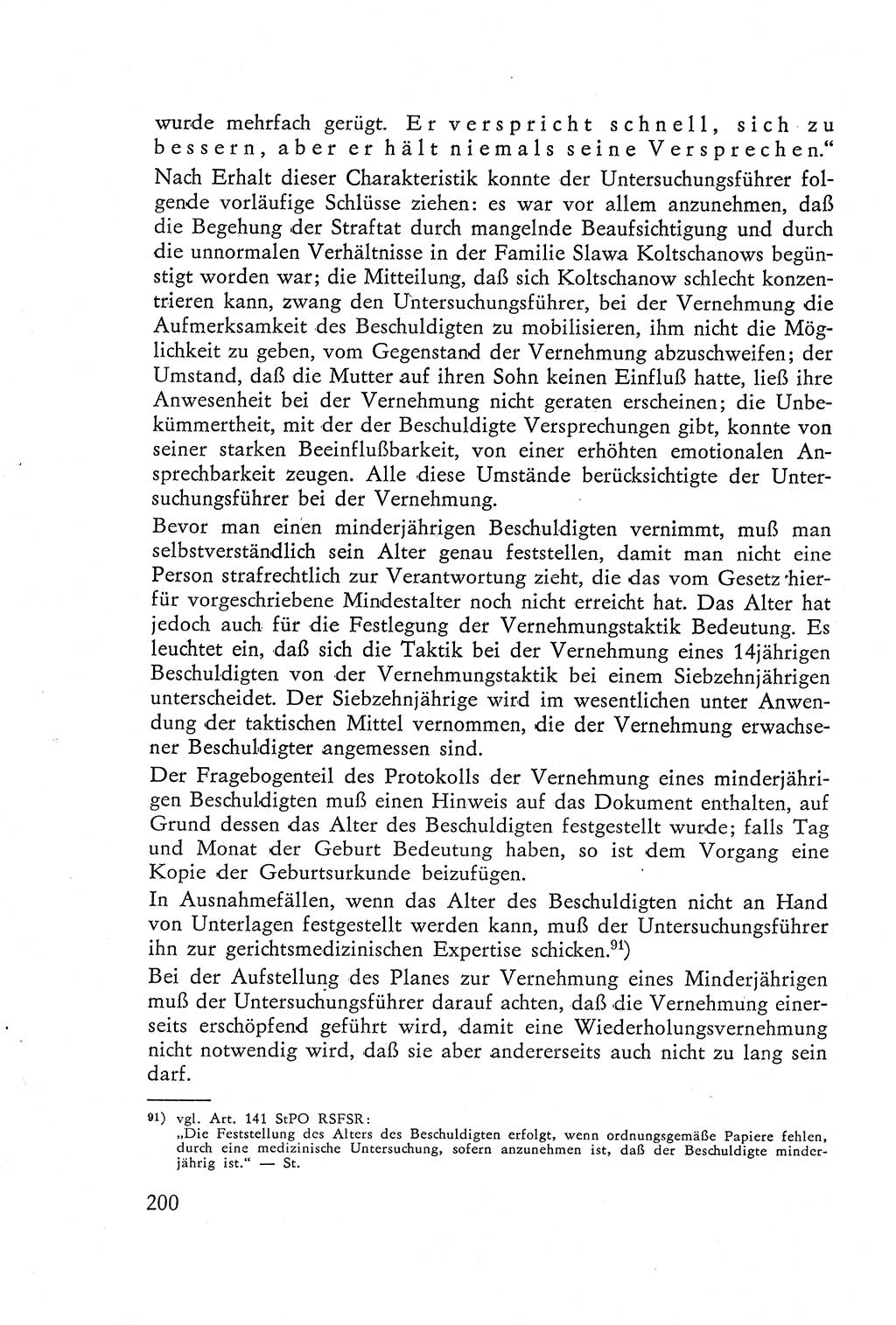 Die Vernehmung [Deutsche Demokratische Republik (DDR)] 1960, Seite 200 (Vern. DDR 1960, S. 200)
