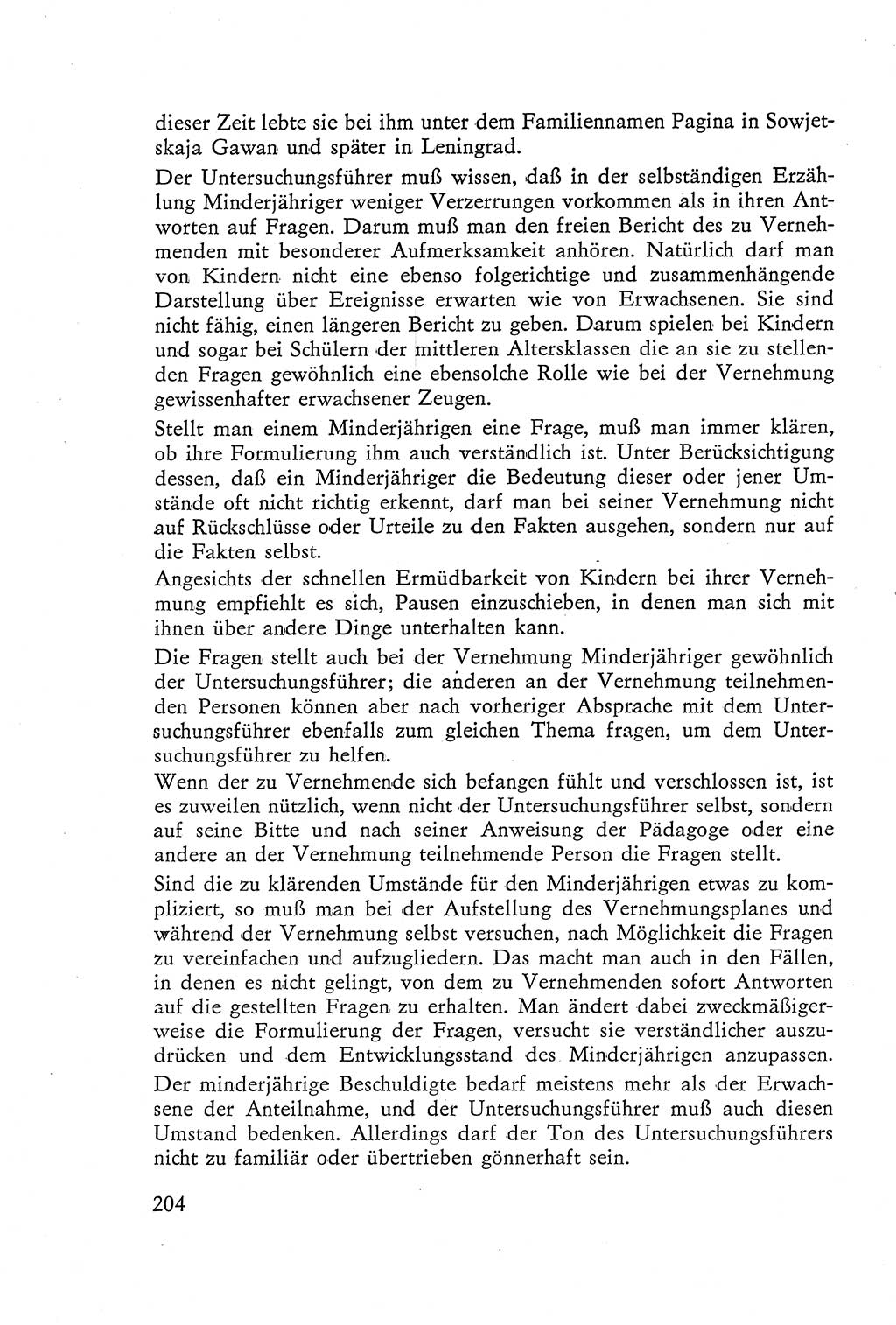 Die Vernehmung [Deutsche Demokratische Republik (DDR)] 1960, Seite 204 (Vern. DDR 1960, S. 204)