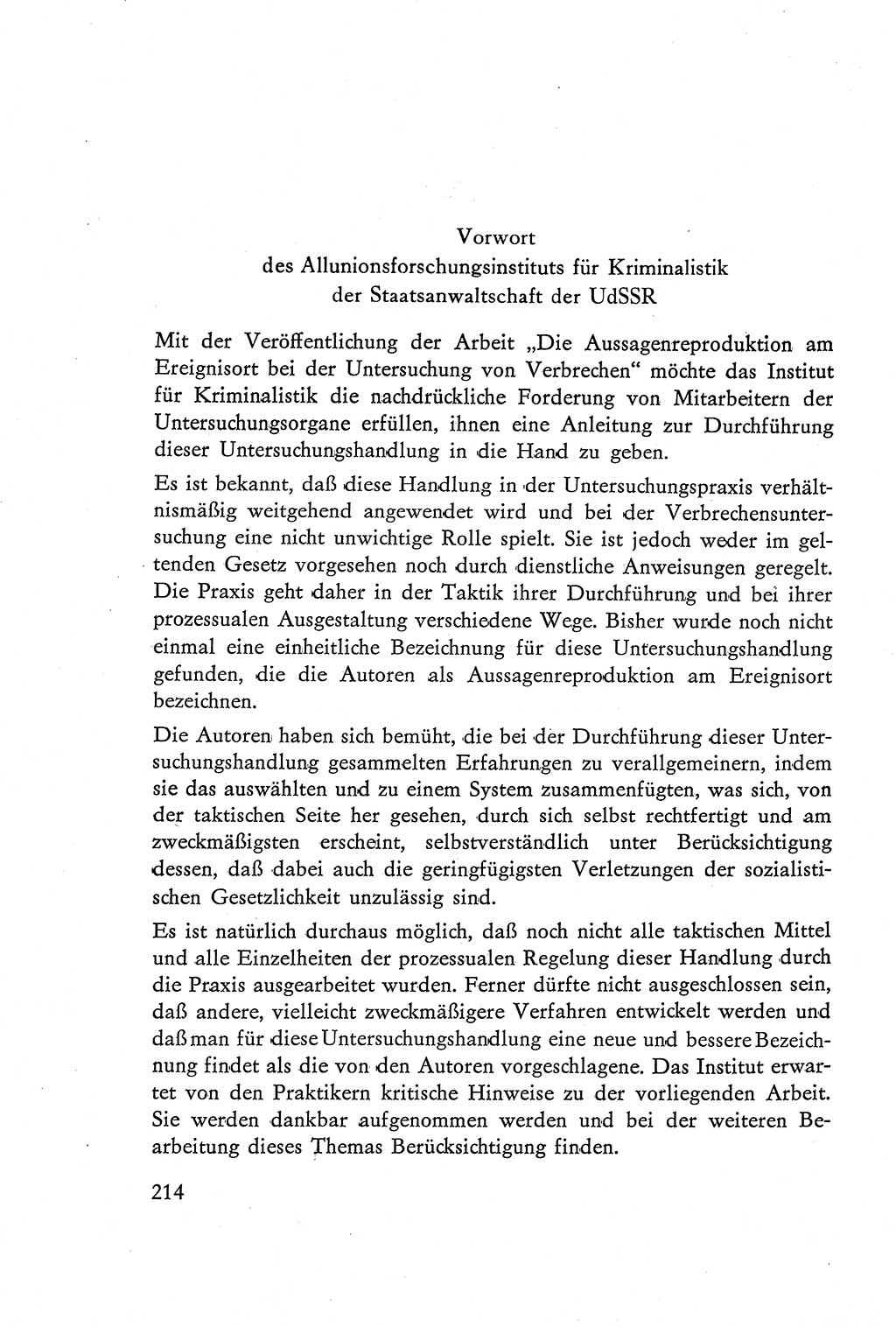 Die Vernehmung [Deutsche Demokratische Republik (DDR)] 1960, Seite 214 (Vern. DDR 1960, S. 214)