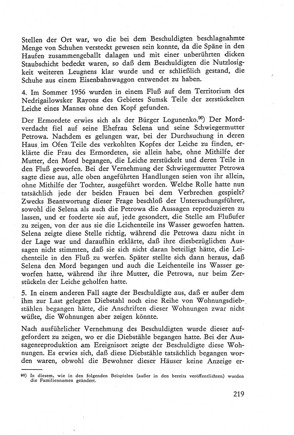 Die Vernehmung [Deutsche Demokratische Republik (DDR)] 1960, Seite 219 (Vern. DDR 1960, S. 219)