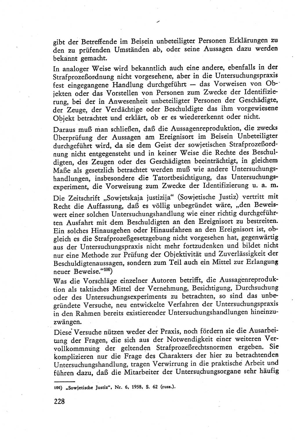 Die Vernehmung [Deutsche Demokratische Republik (DDR)] 1960, Seite 228 (Vern. DDR 1960, S. 228)