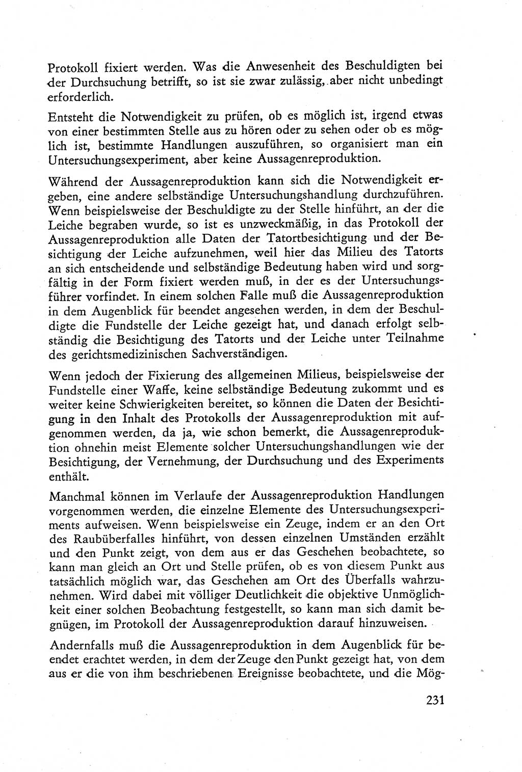 Die Vernehmung [Deutsche Demokratische Republik (DDR)] 1960, Seite 231 (Vern. DDR 1960, S. 231)