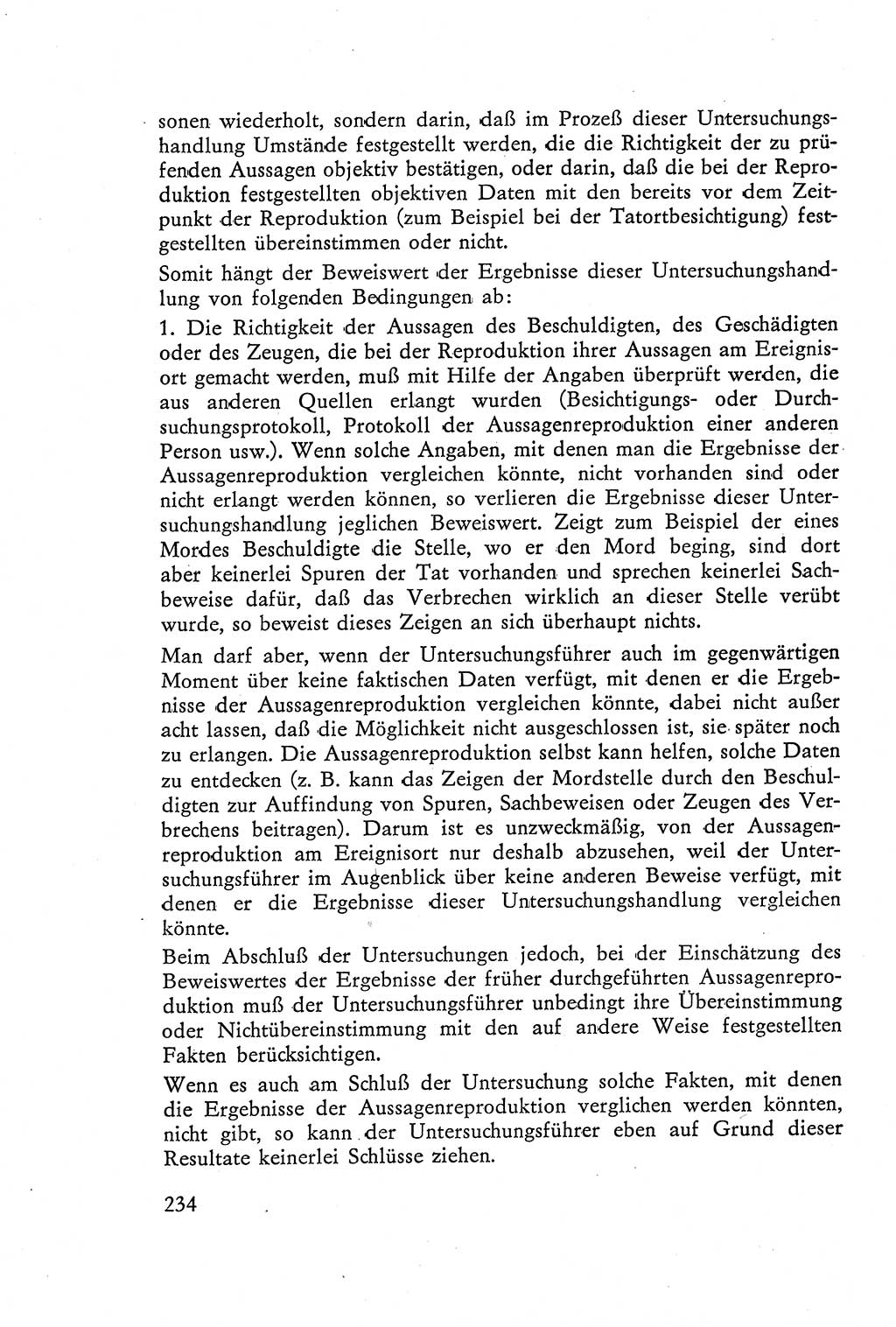 Die Vernehmung [Deutsche Demokratische Republik (DDR)] 1960, Seite 234 (Vern. DDR 1960, S. 234)