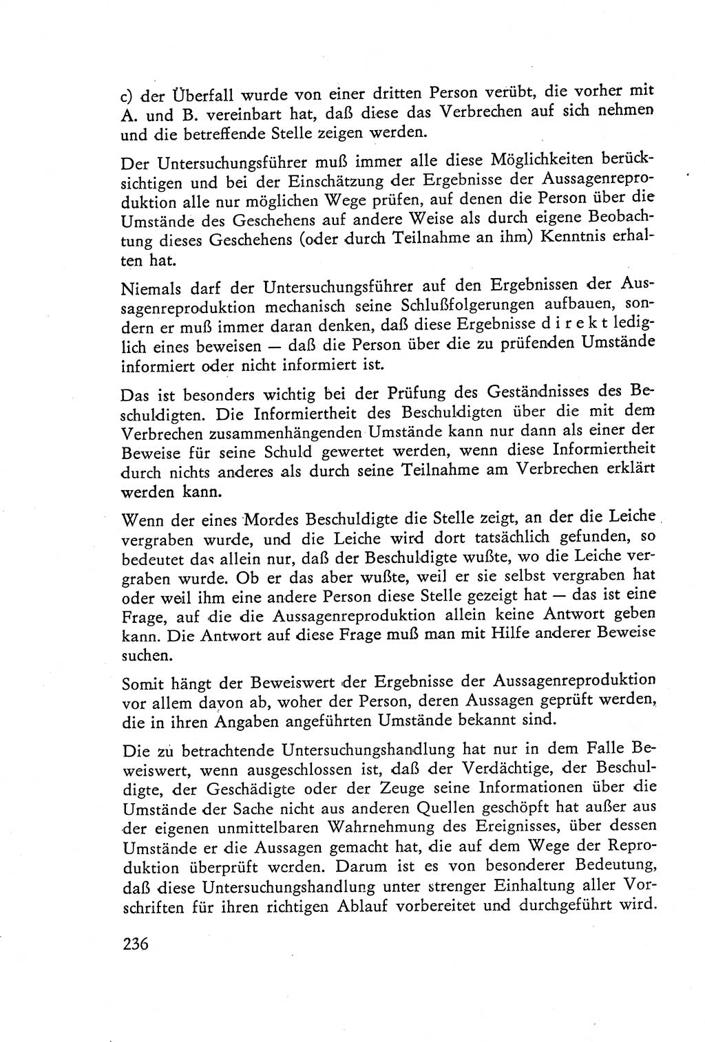 Die Vernehmung [Deutsche Demokratische Republik (DDR)] 1960, Seite 236 (Vern. DDR 1960, S. 236)