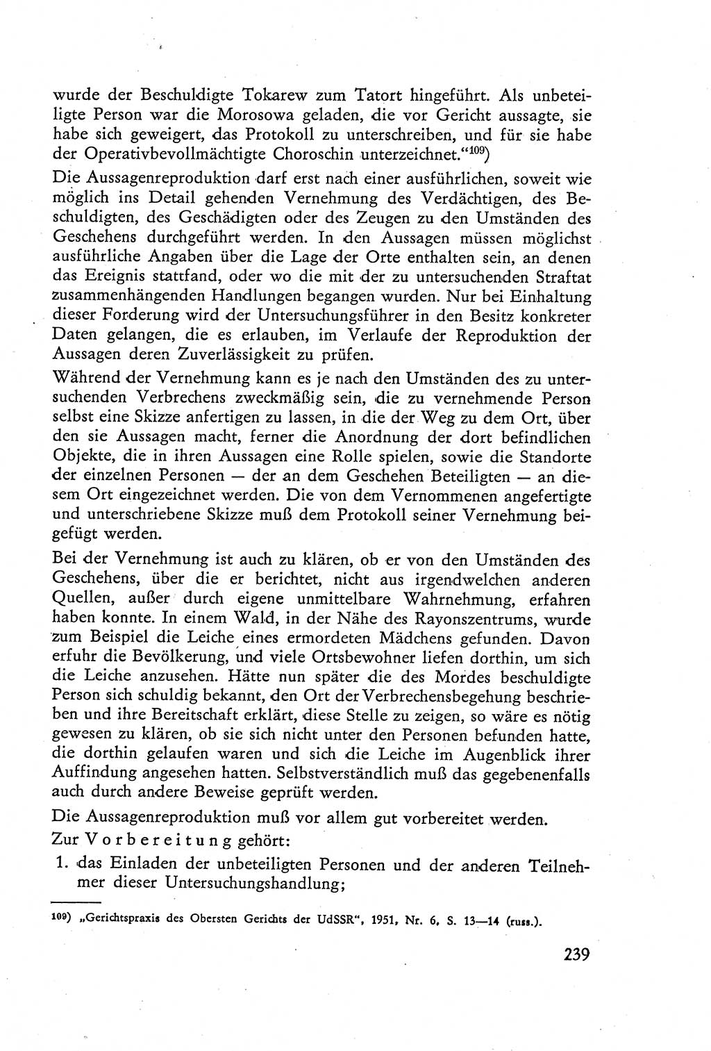 Die Vernehmung [Deutsche Demokratische Republik (DDR)] 1960, Seite 239 (Vern. DDR 1960, S. 239)