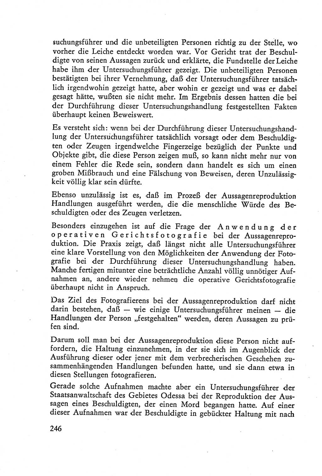 Die Vernehmung [Deutsche Demokratische Republik (DDR)] 1960, Seite 246 (Vern. DDR 1960, S. 246)