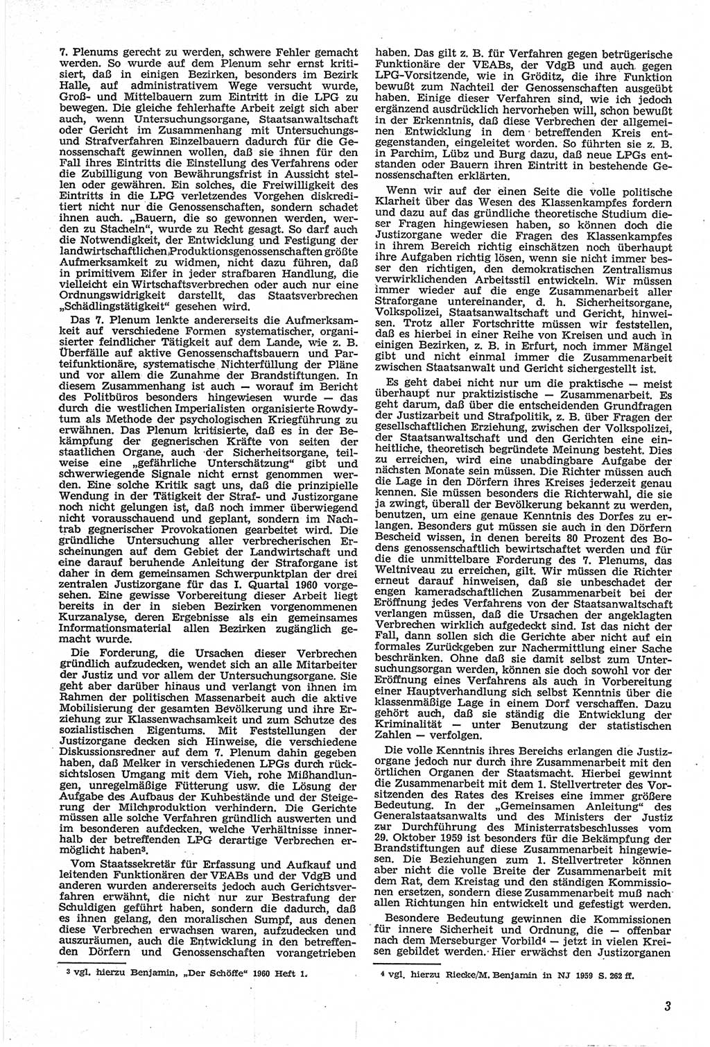 Neue Justiz (NJ), Zeitschrift für Recht und Rechtswissenschaft [Deutsche Demokratische Republik (DDR)], 14. Jahrgang 1960, Seite 3 (NJ DDR 1960, S. 3)