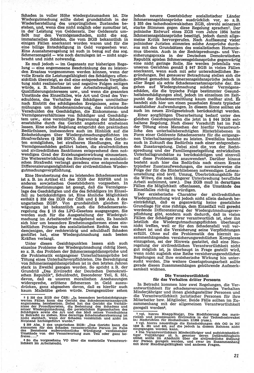 Neue Justiz (NJ), Zeitschrift für Recht und Rechtswissenschaft [Deutsche Demokratische Republik (DDR)], 14. Jahrgang 1960, Seite 21 (NJ DDR 1960, S. 21)