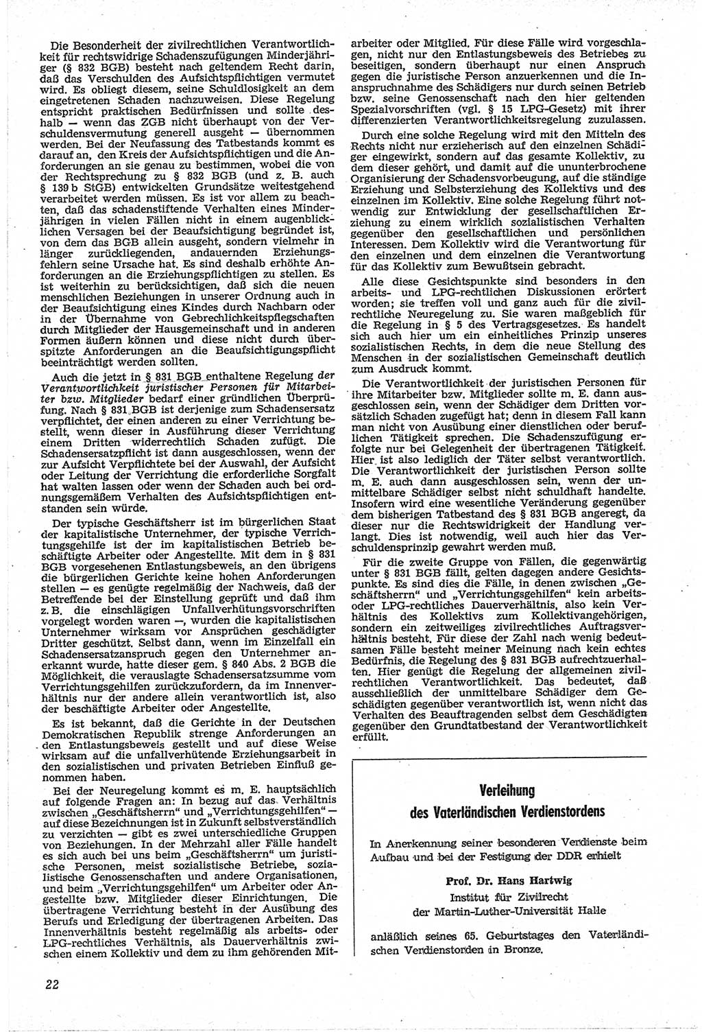 Neue Justiz (NJ), Zeitschrift für Recht und Rechtswissenschaft [Deutsche Demokratische Republik (DDR)], 14. Jahrgang 1960, Seite 22 (NJ DDR 1960, S. 22)