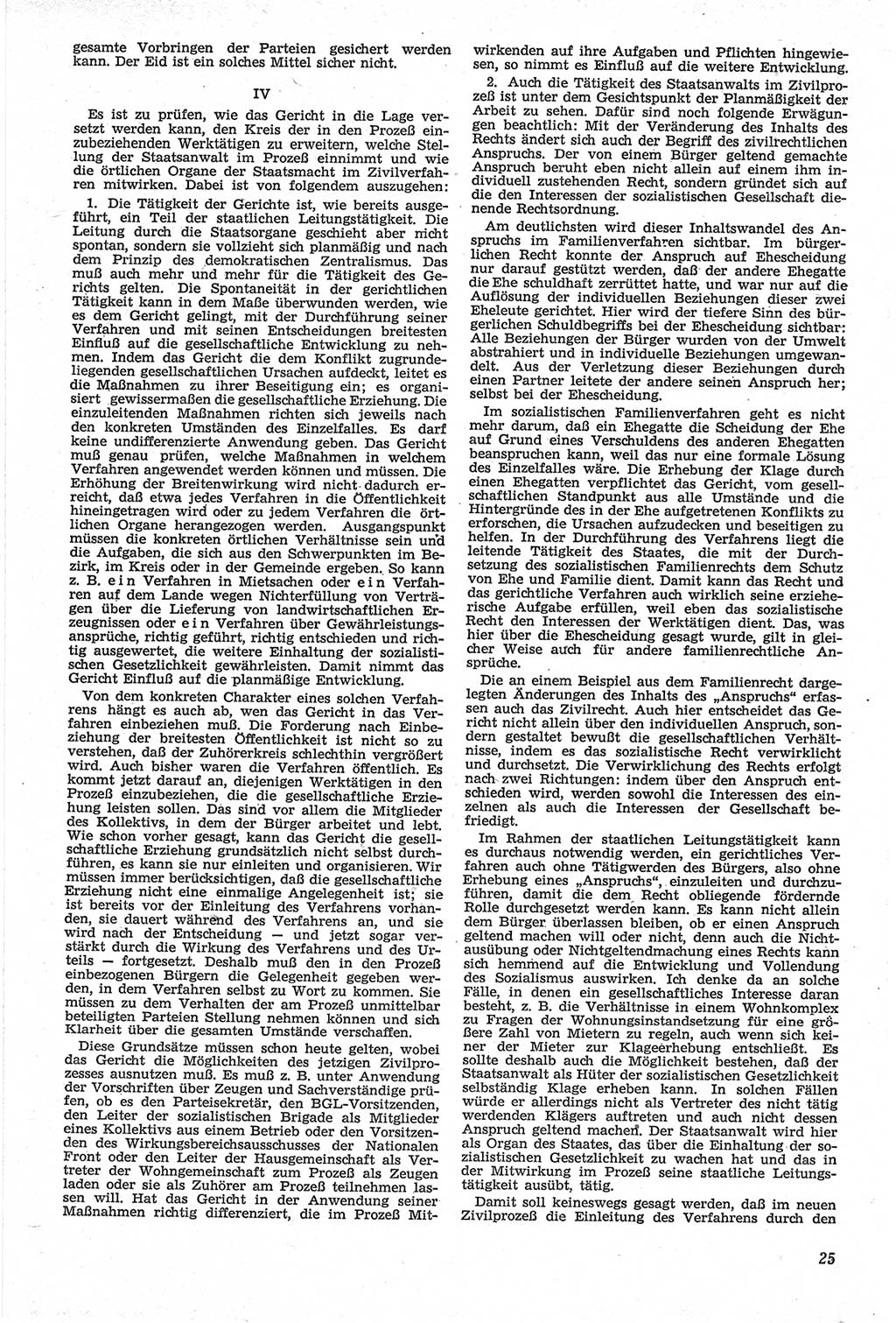 Neue Justiz (NJ), Zeitschrift für Recht und Rechtswissenschaft [Deutsche Demokratische Republik (DDR)], 14. Jahrgang 1960, Seite 25 (NJ DDR 1960, S. 25)