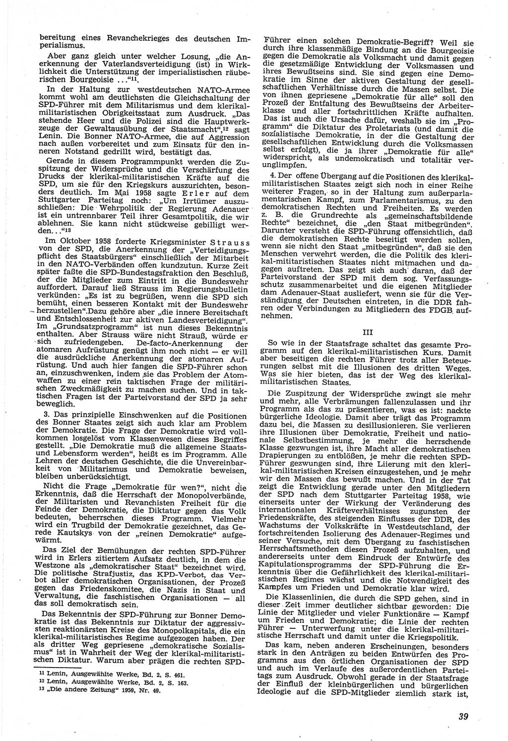 Neue Justiz (NJ), Zeitschrift für Recht und Rechtswissenschaft [Deutsche Demokratische Republik (DDR)], 14. Jahrgang 1960, Seite 39 (NJ DDR 1960, S. 39)