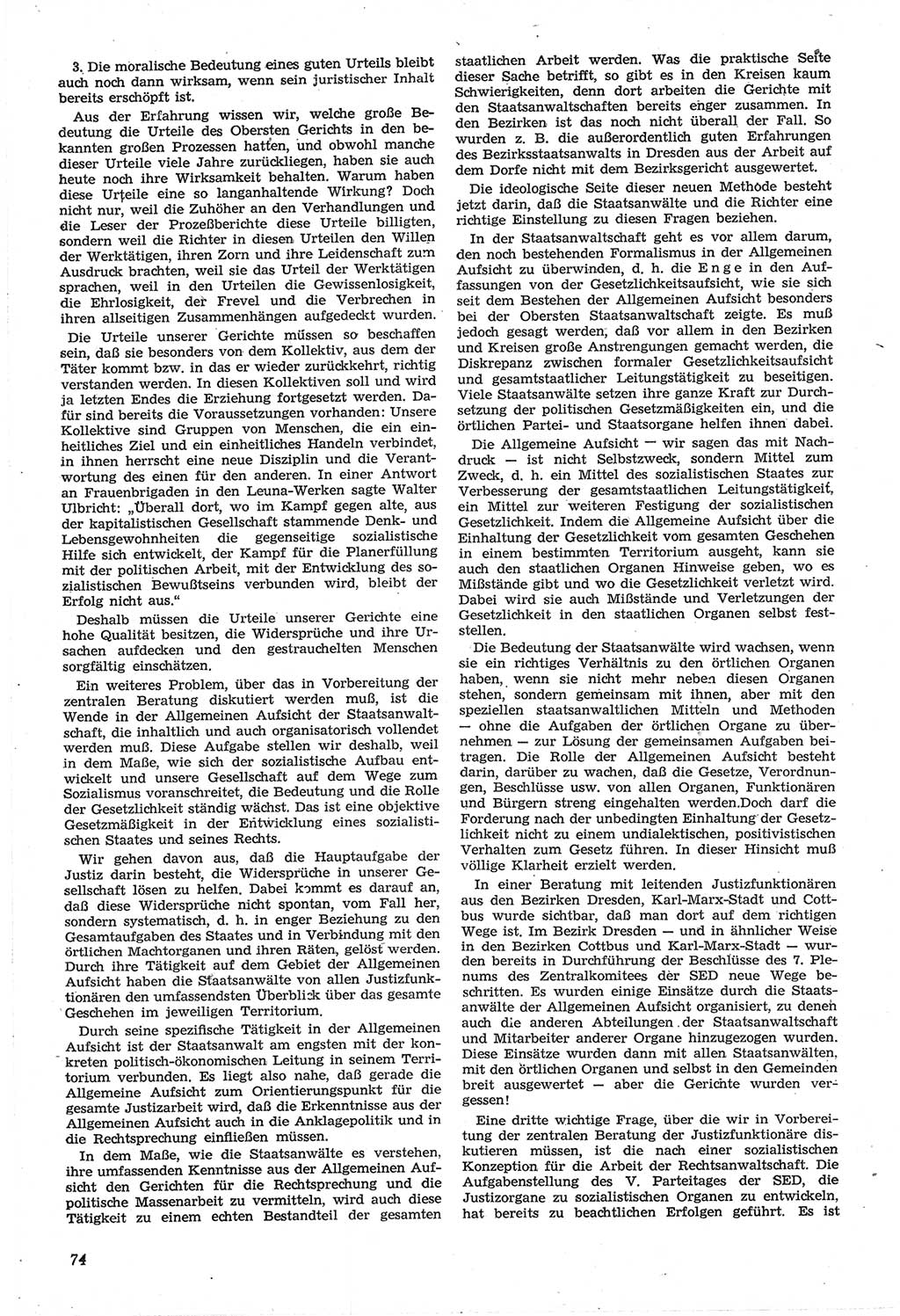 Neue Justiz (NJ), Zeitschrift für Recht und Rechtswissenschaft [Deutsche Demokratische Republik (DDR)], 14. Jahrgang 1960, Seite 74 (NJ DDR 1960, S. 74)