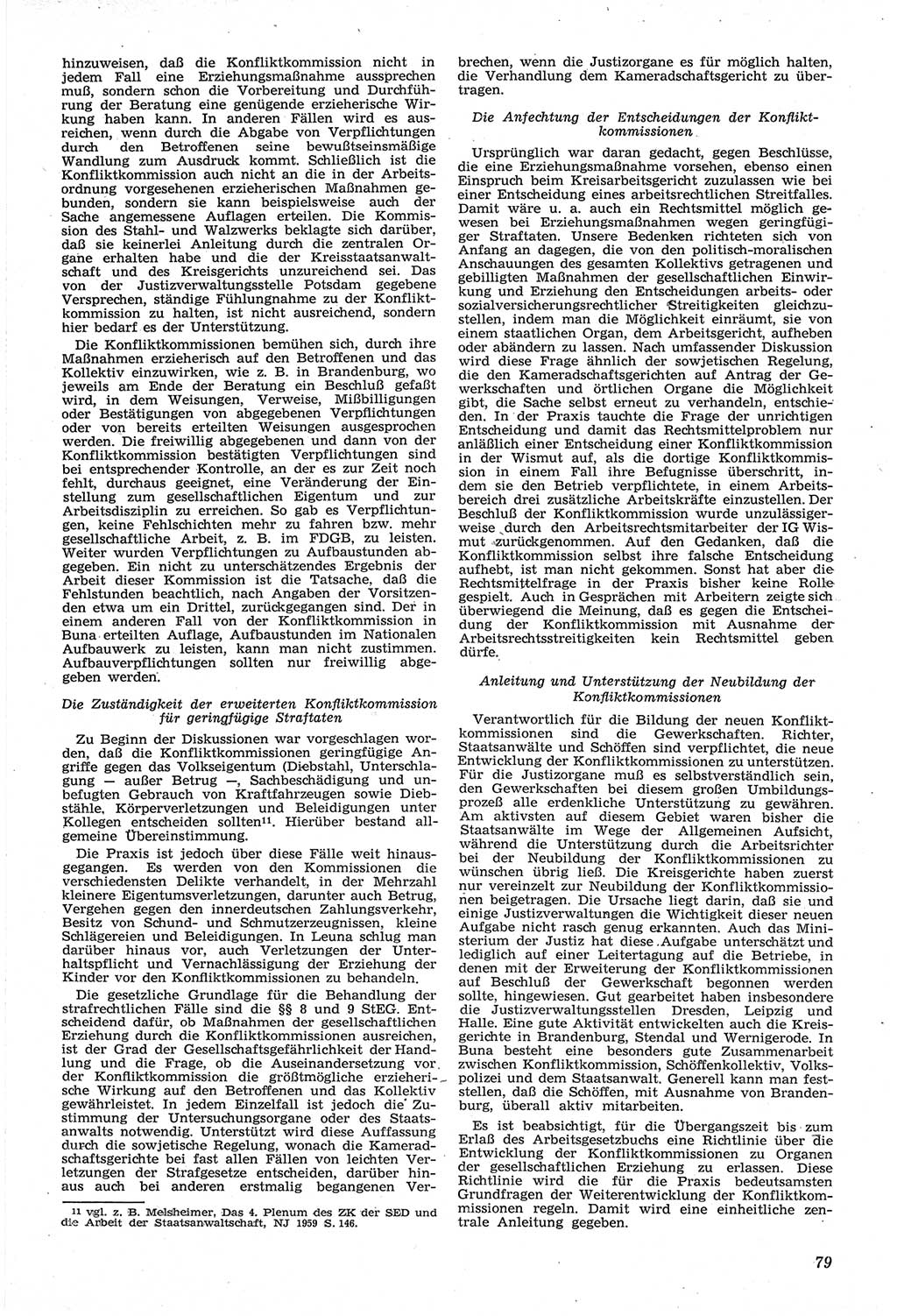 Neue Justiz (NJ), Zeitschrift für Recht und Rechtswissenschaft [Deutsche Demokratische Republik (DDR)], 14. Jahrgang 1960, Seite 79 (NJ DDR 1960, S. 79)