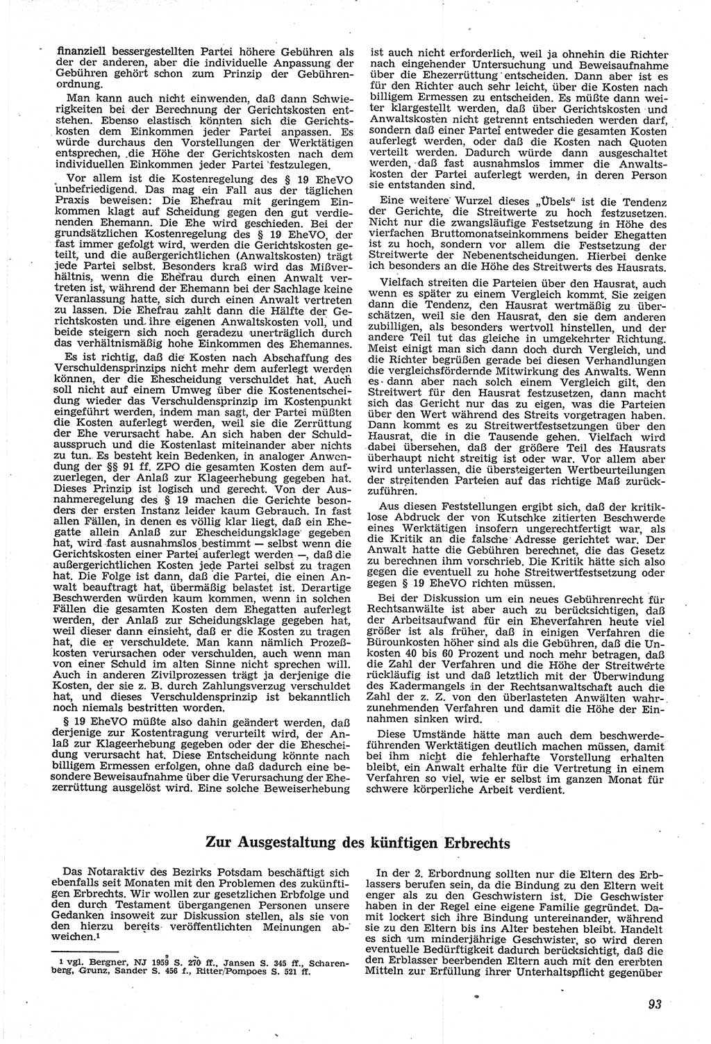 Neue Justiz (NJ), Zeitschrift für Recht und Rechtswissenschaft [Deutsche Demokratische Republik (DDR)], 14. Jahrgang 1960, Seite 93 (NJ DDR 1960, S. 93)