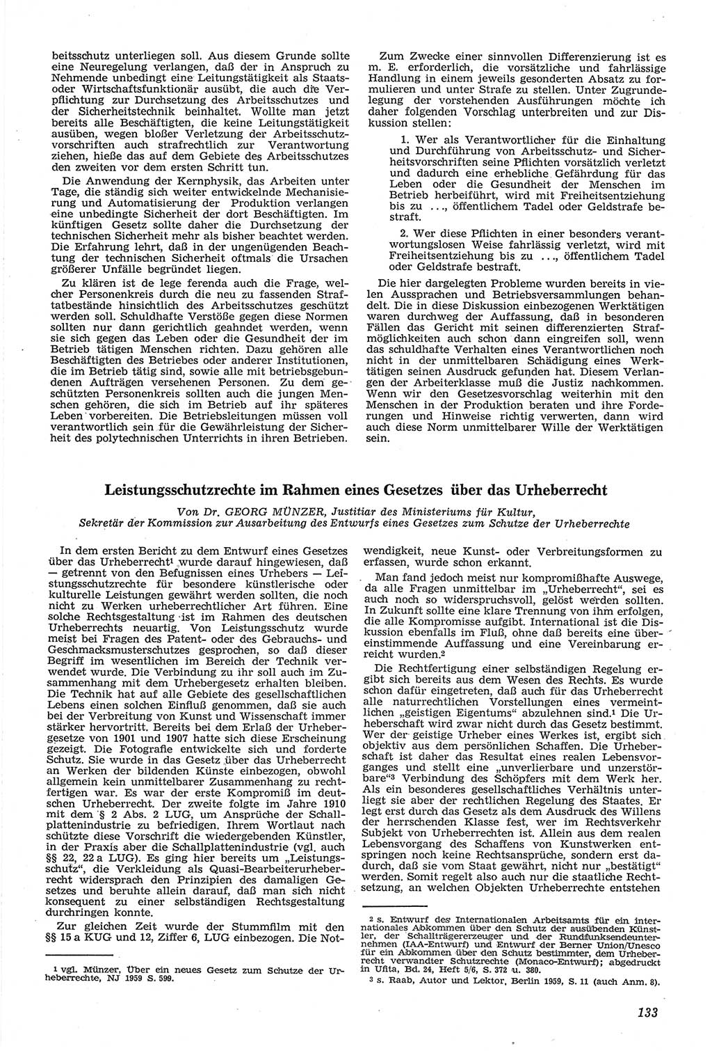 Neue Justiz (NJ), Zeitschrift für Recht und Rechtswissenschaft [Deutsche Demokratische Republik (DDR)], 14. Jahrgang 1960, Seite 133 (NJ DDR 1960, S. 133)