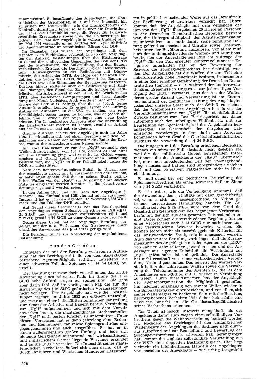 Neue Justiz (NJ), Zeitschrift für Recht und Rechtswissenschaft [Deutsche Demokratische Republik (DDR)], 14. Jahrgang 1960, Seite 146 (NJ DDR 1960, S. 146)