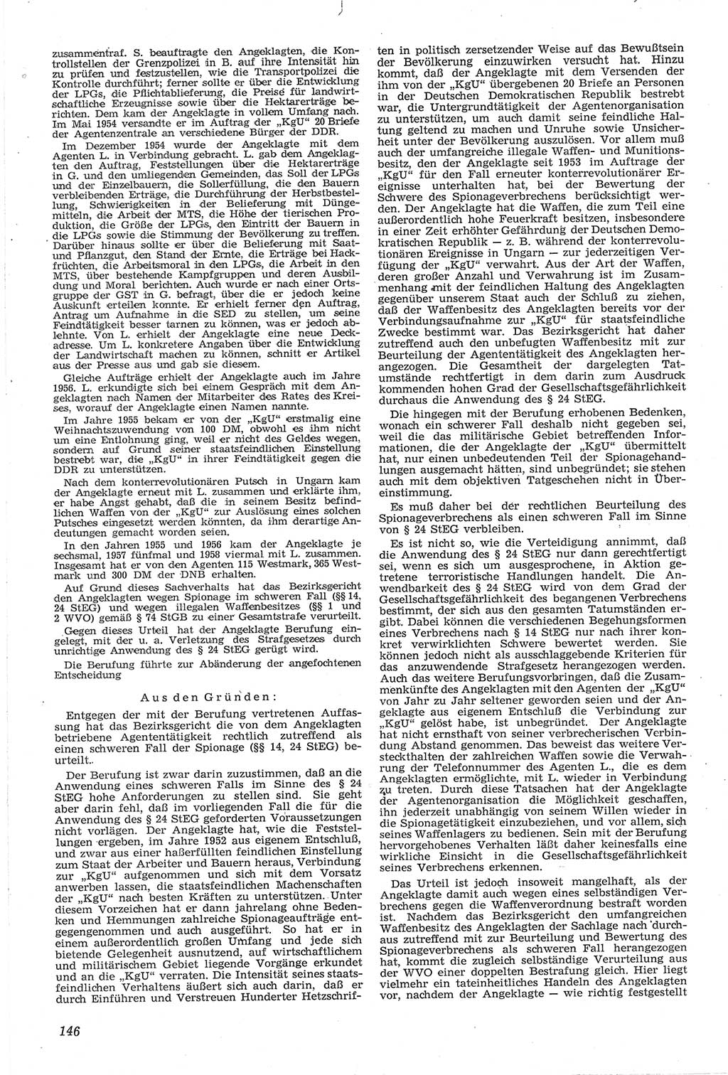 Neue Justiz (NJ), Zeitschrift für Recht und Rechtswissenschaft [Deutsche Demokratische Republik (DDR)], 14. Jahrgang 1960, Seite 146 (NJ DDR 1960, S. 146)