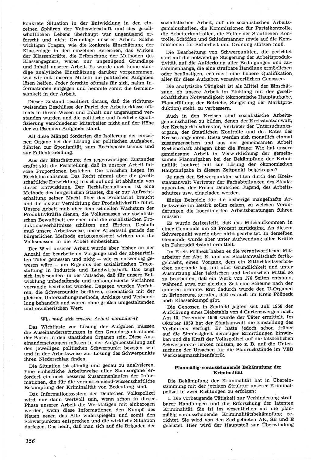 Neue Justiz (NJ), Zeitschrift für Recht und Rechtswissenschaft [Deutsche Demokratische Republik (DDR)], 14. Jahrgang 1960, Seite 156 (NJ DDR 1960, S. 156)